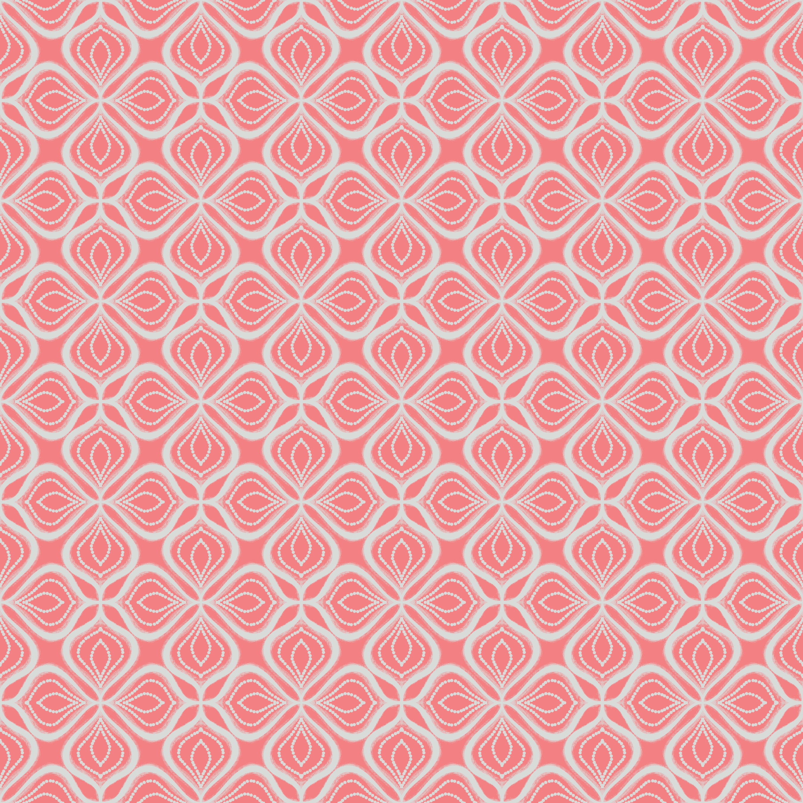 Bio Stoff - Retro Tropfen Rosa von misspeppels in rosa