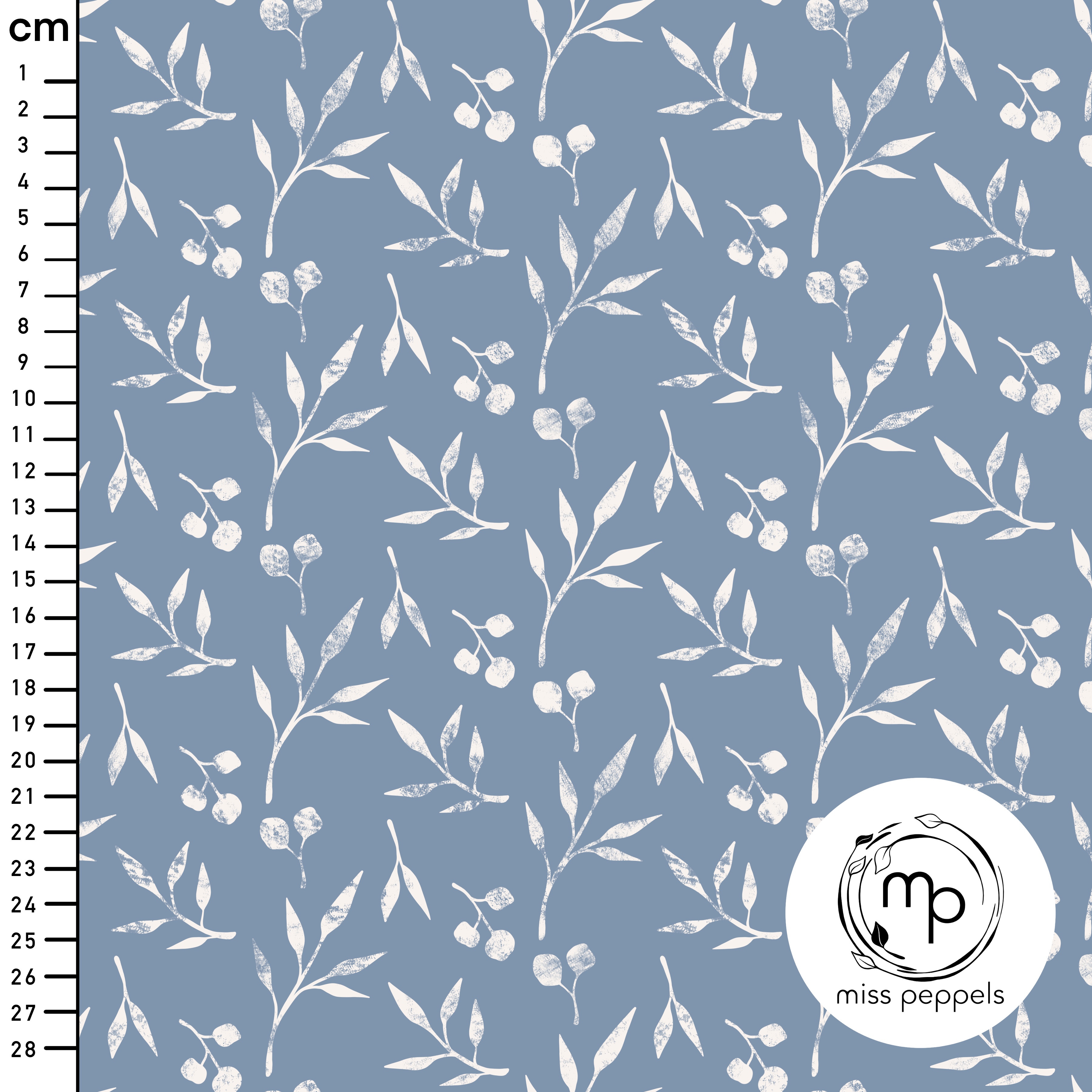 Bio Fabric - Blue Branches by misspeppels in blue