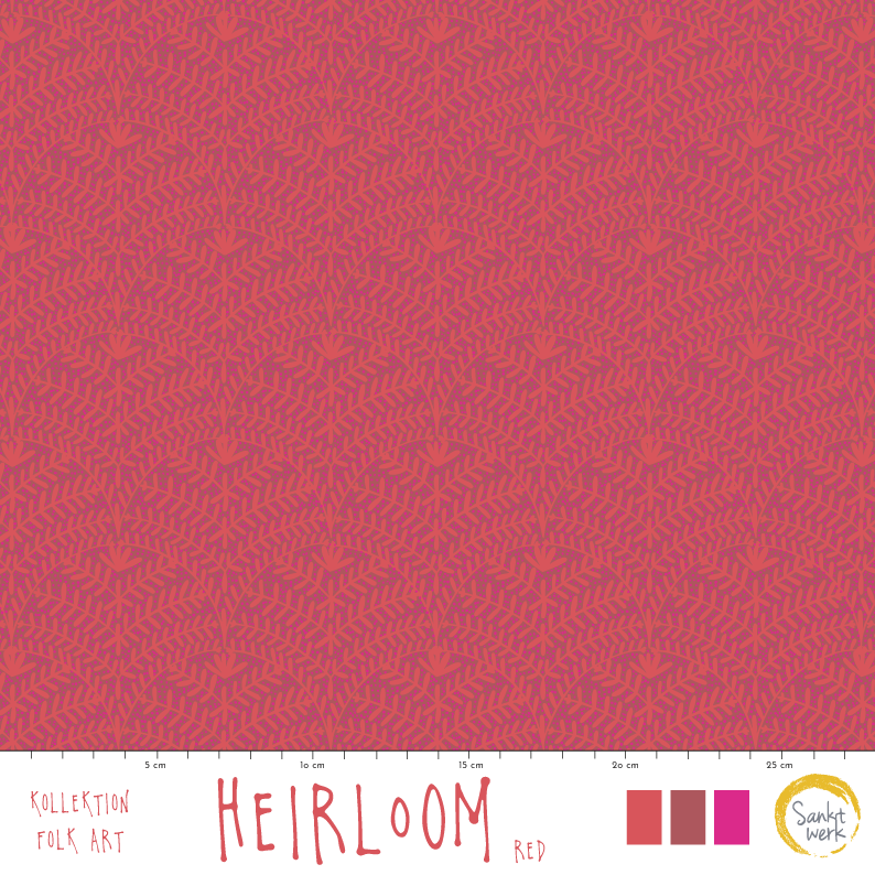 Bio Stoff - Heirloom Red von Sanktwerk in rot