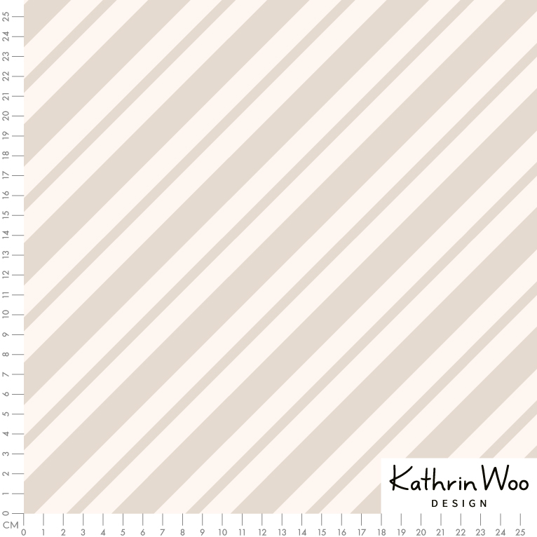 Bio Stoff  - Zuckerstange beige - KathrinWoo, Streifen, Weihnachten, creme
