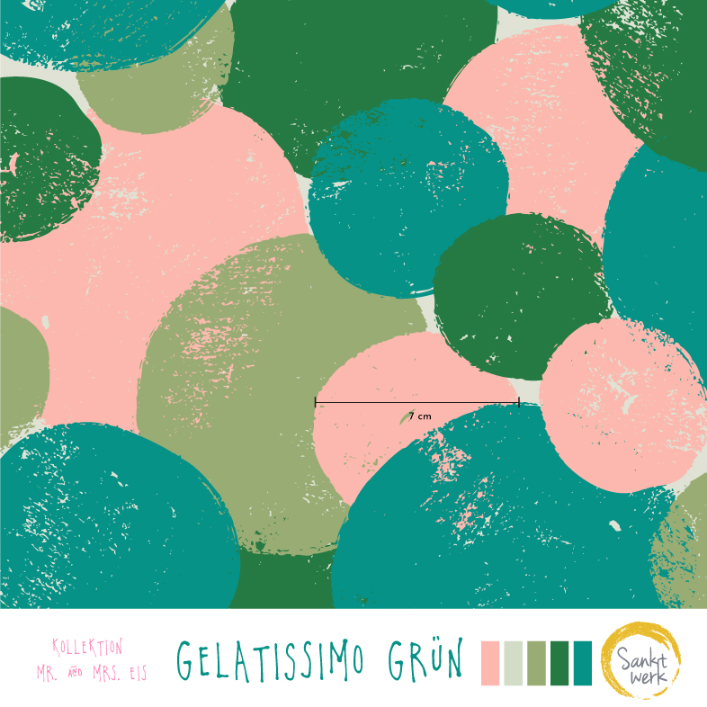 Bio Stoff  -  Gelatissimo  - Sanktwerk, Sommer, grün