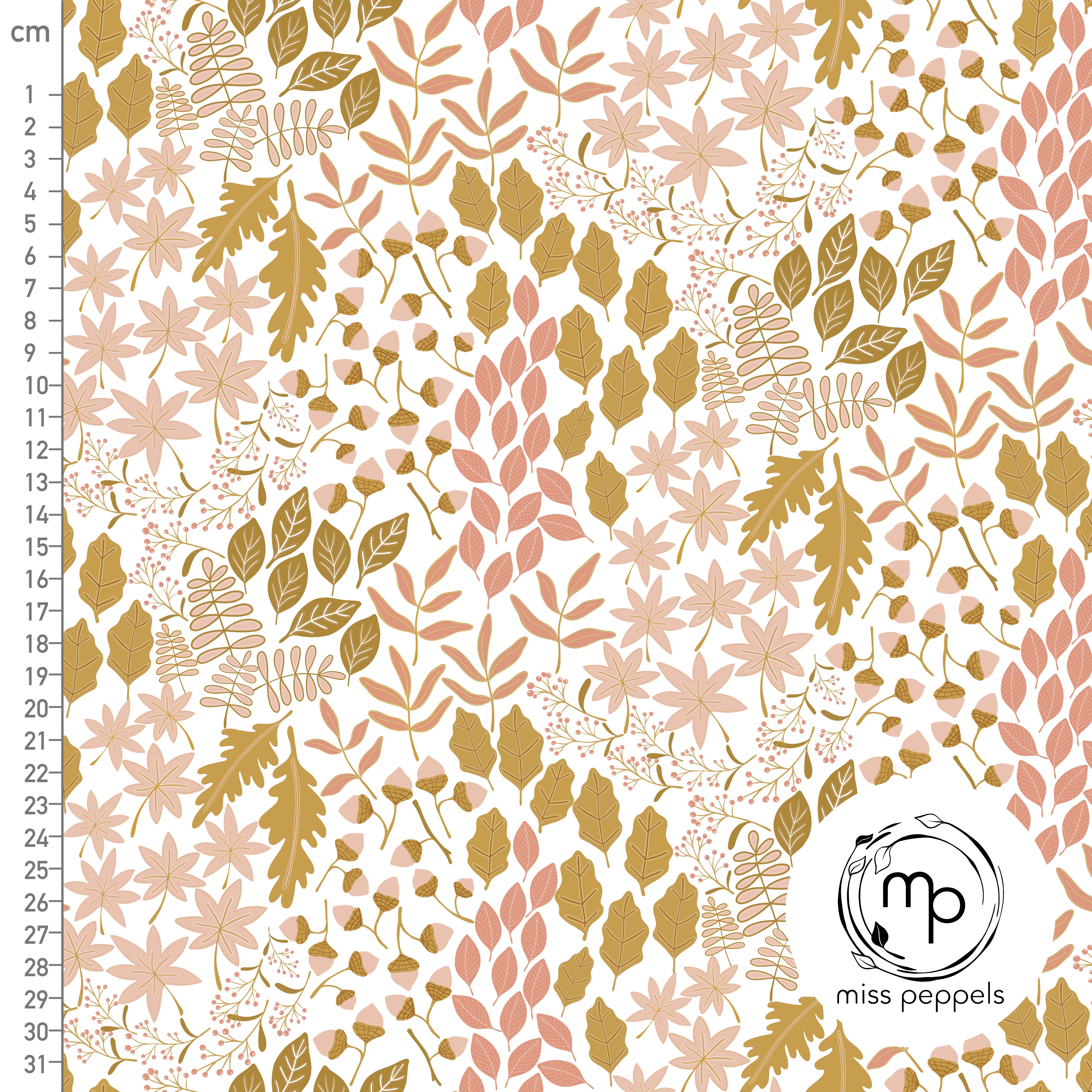 Bio Fabric - Leaves by misspeppels in red and brown
