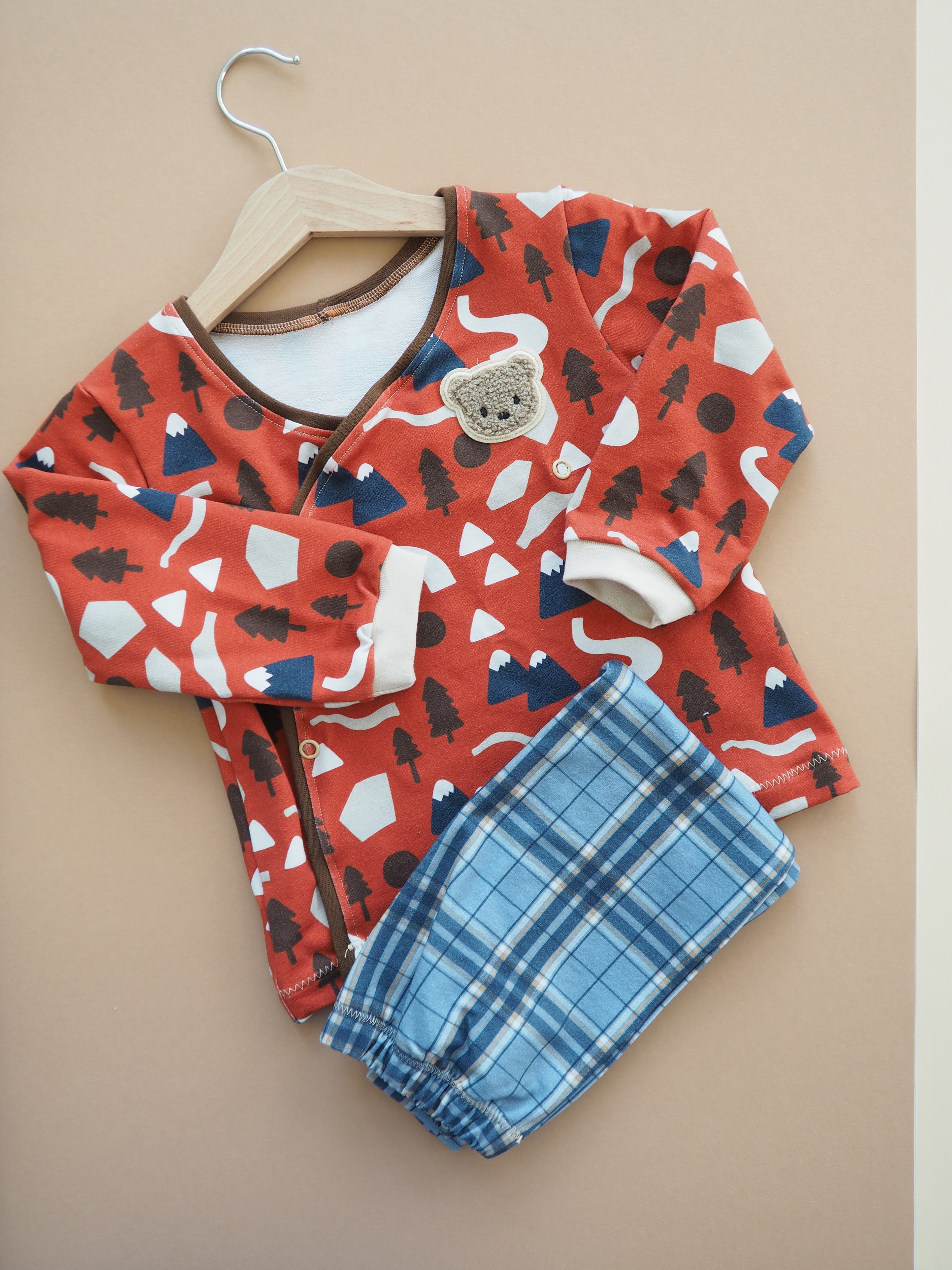 Bio Fabric - Woodland Landscape Dark Denim by Alexandra Weise in blue