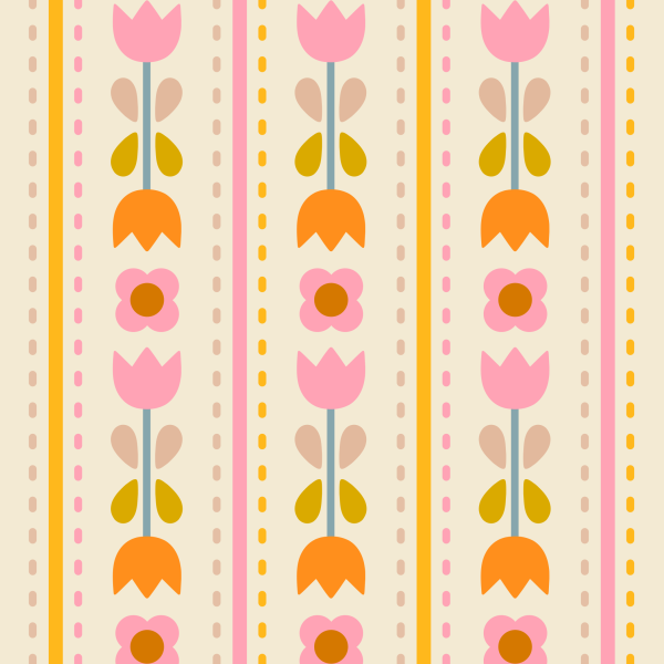 Organic fabric  -  Rosalie pink