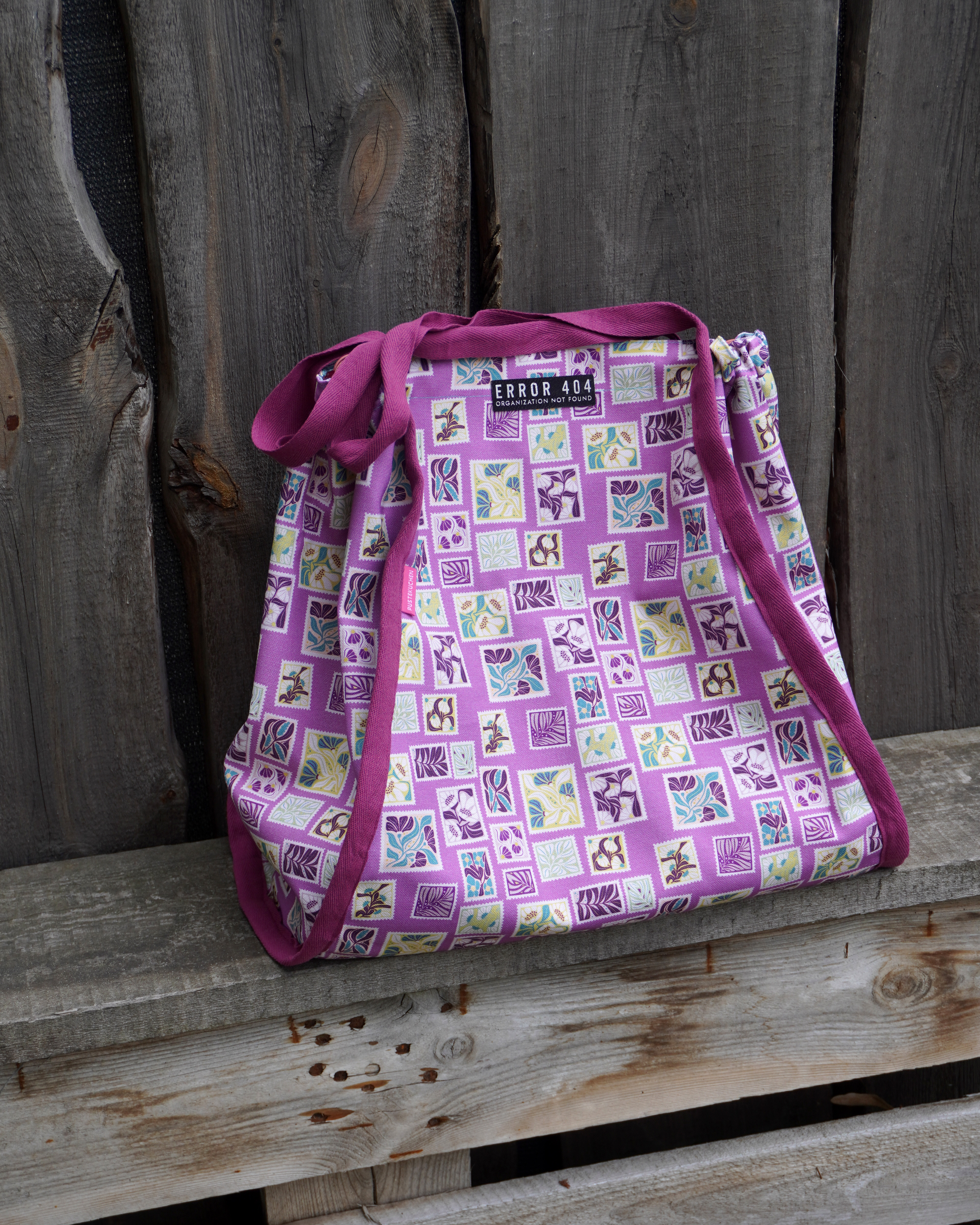 Bio Stoff  - Sonnenwende Briefmarken lila