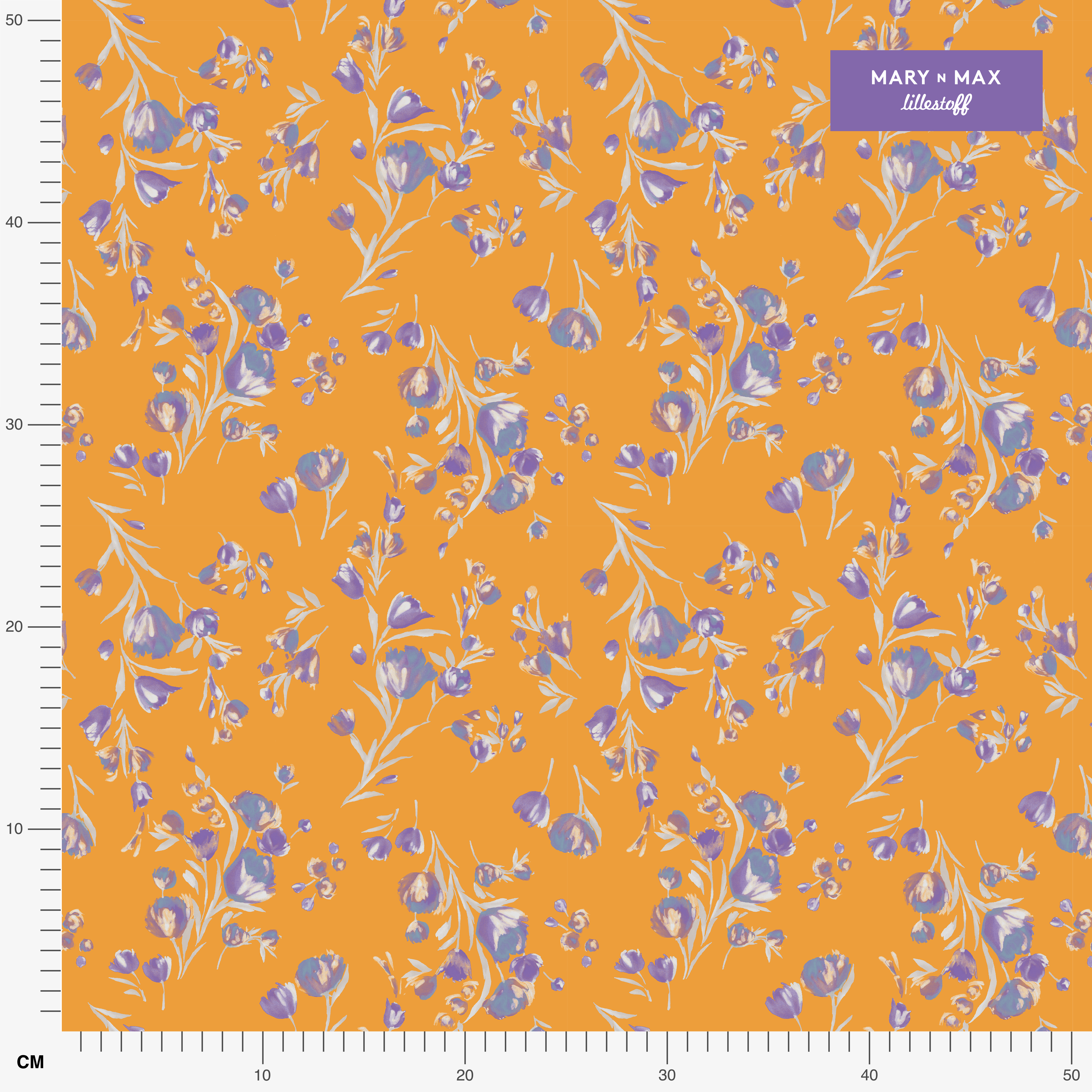 Bio Stoff - Cottage Flower orange