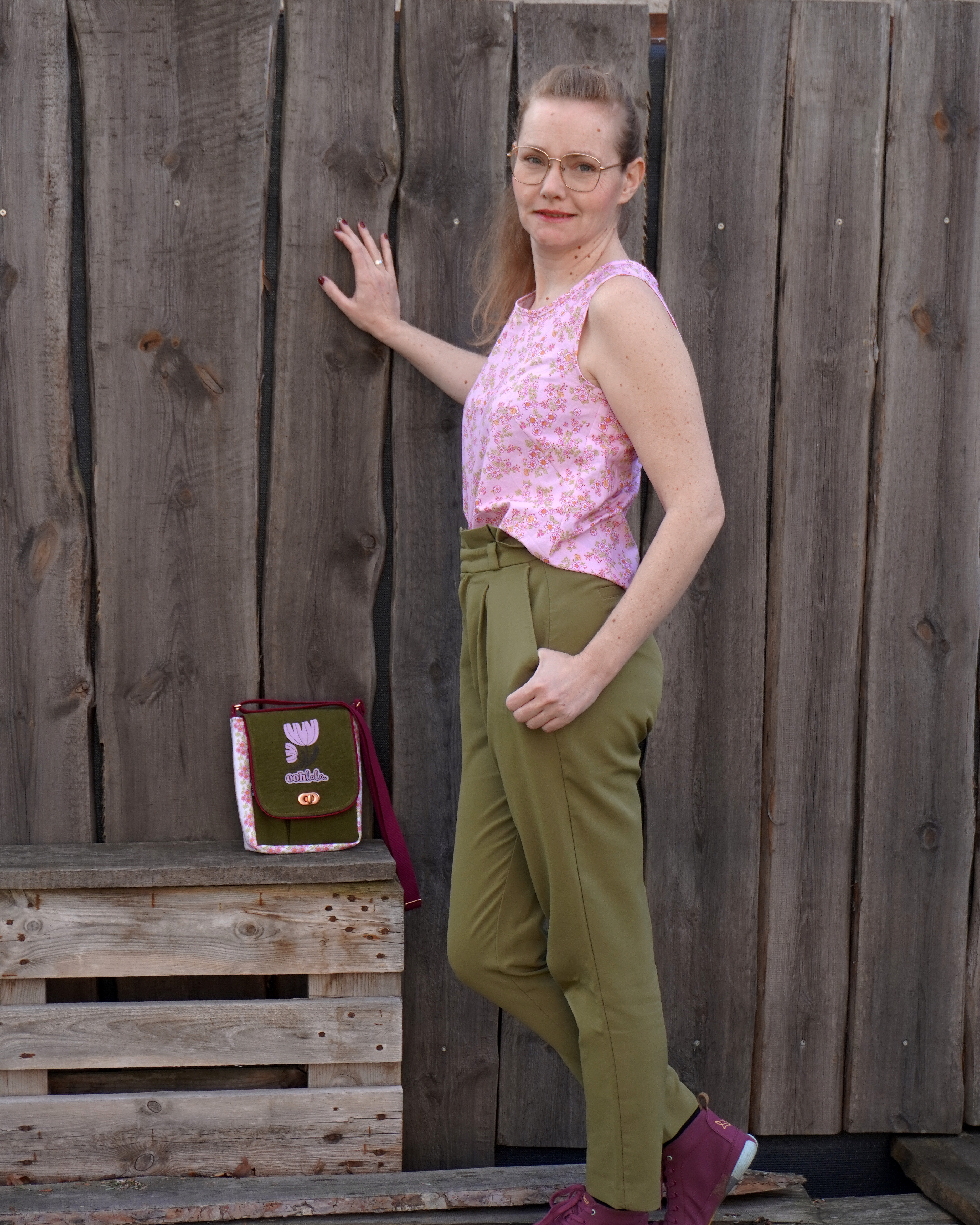 Organic fabric - Frühlingsfolklore Floral pink