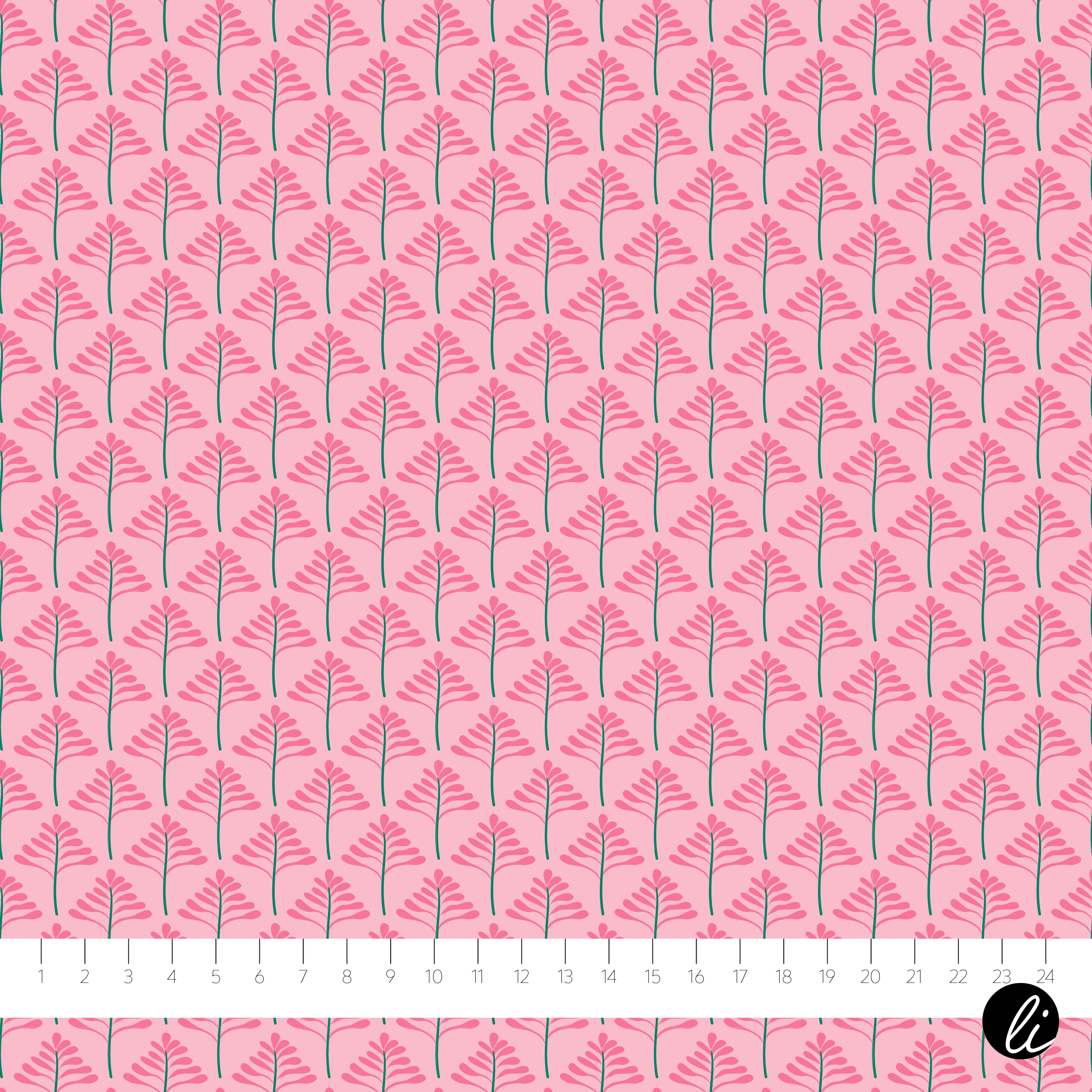 Bio Stoff  -  Rainforest Flower  - AndreaLiesert, Floral & Blumen, Blätter & Ranken, rosa