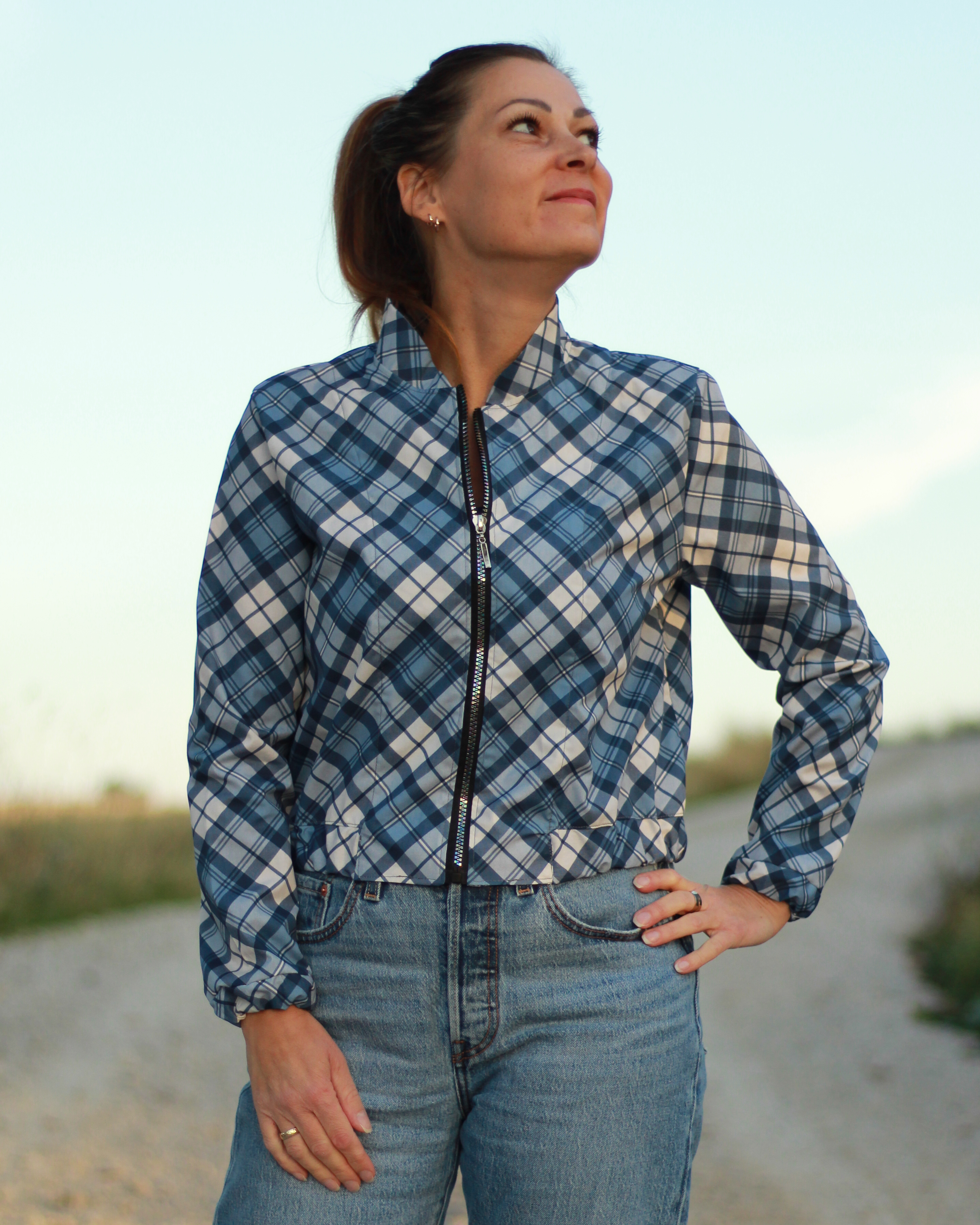 Bio Stoff  - Cozy Denim Plaid blau - Alexandra Weise