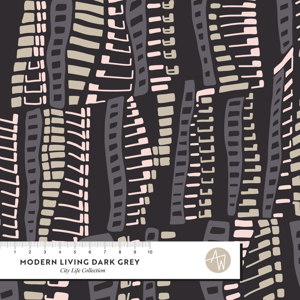 Bio Webware Stoff  - Modern Living Dark grey - AlexandraWeise, grau, Abstrakt, 100% Bio-Baumwolle