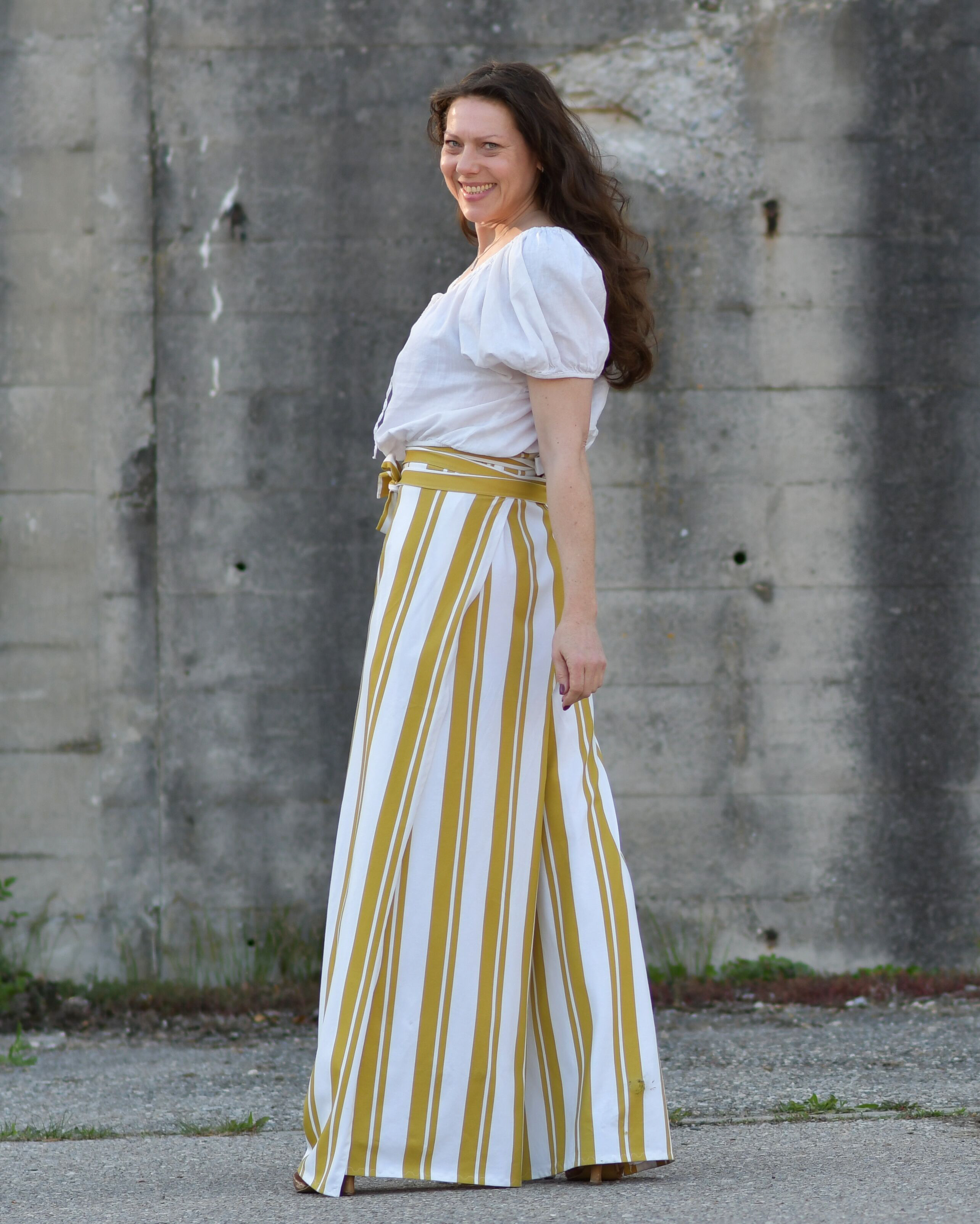 Organic fabric - Streifen Sommerwiese green