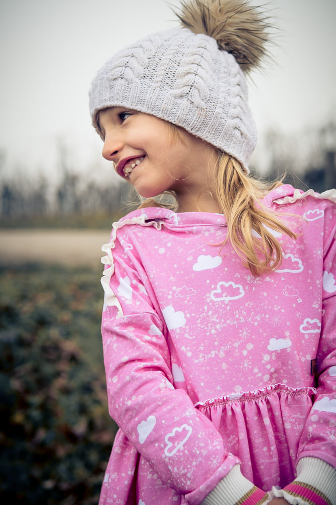 Organic fabric  -  Wolkenglück pink