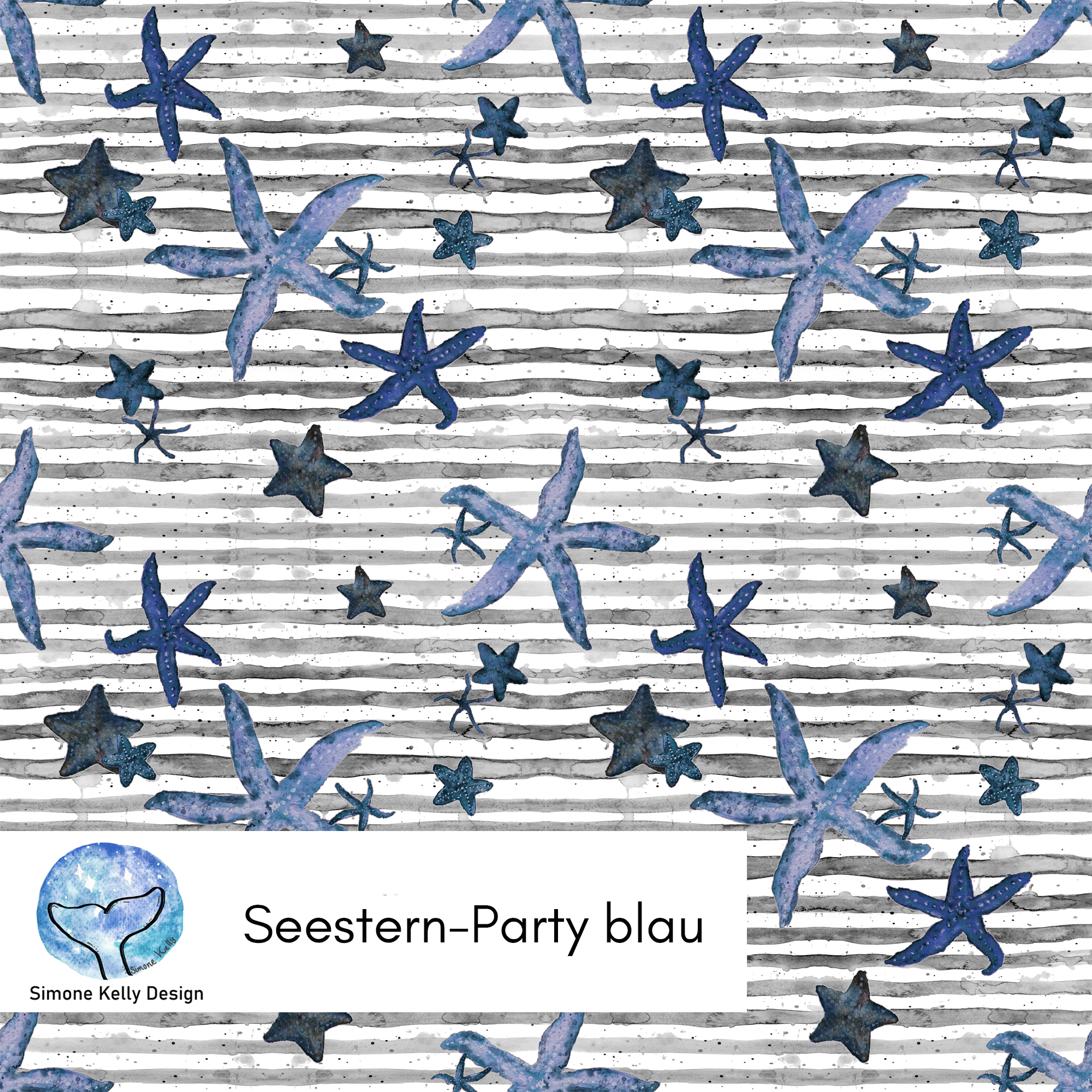 Seestern Party Blau