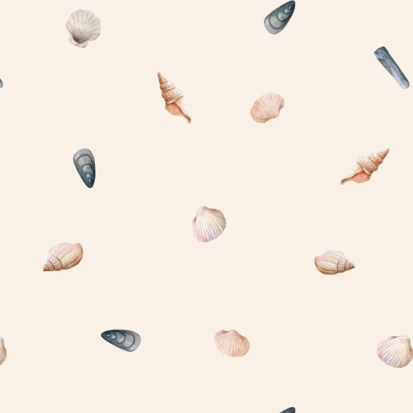 Bio Stoff - Nordic Breeze Muscheln beige
