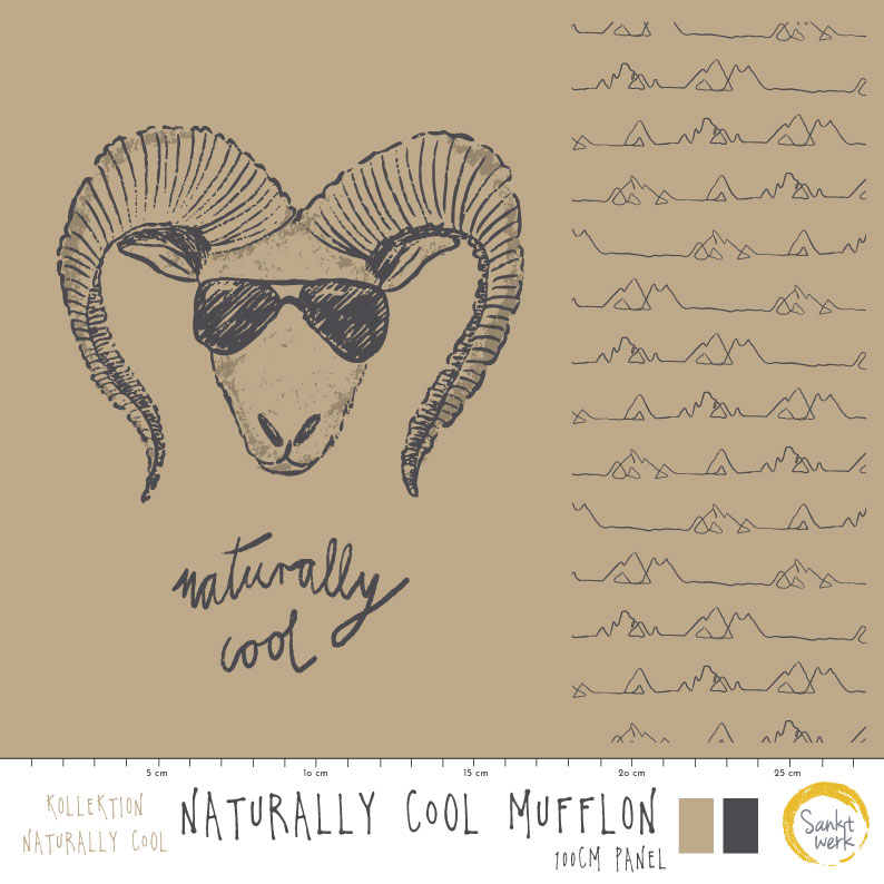 Bio Stoff - Naturally Cool Mufflon Panel by Sanktwerk in beige