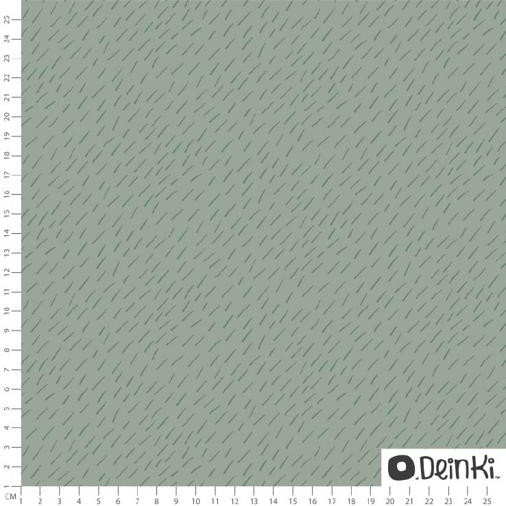 Bio Stoff  - Striche Grün - SannePaul, Geometrische Muster, Streifen, mint
