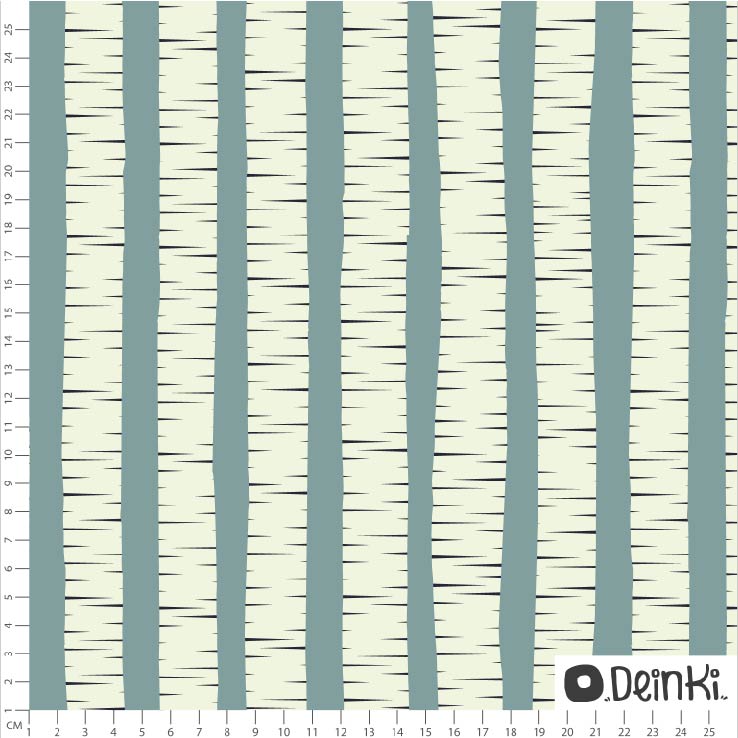 Bio Stoff  - Birkenwald Grün - Deinki, grün, Bäume, Wald