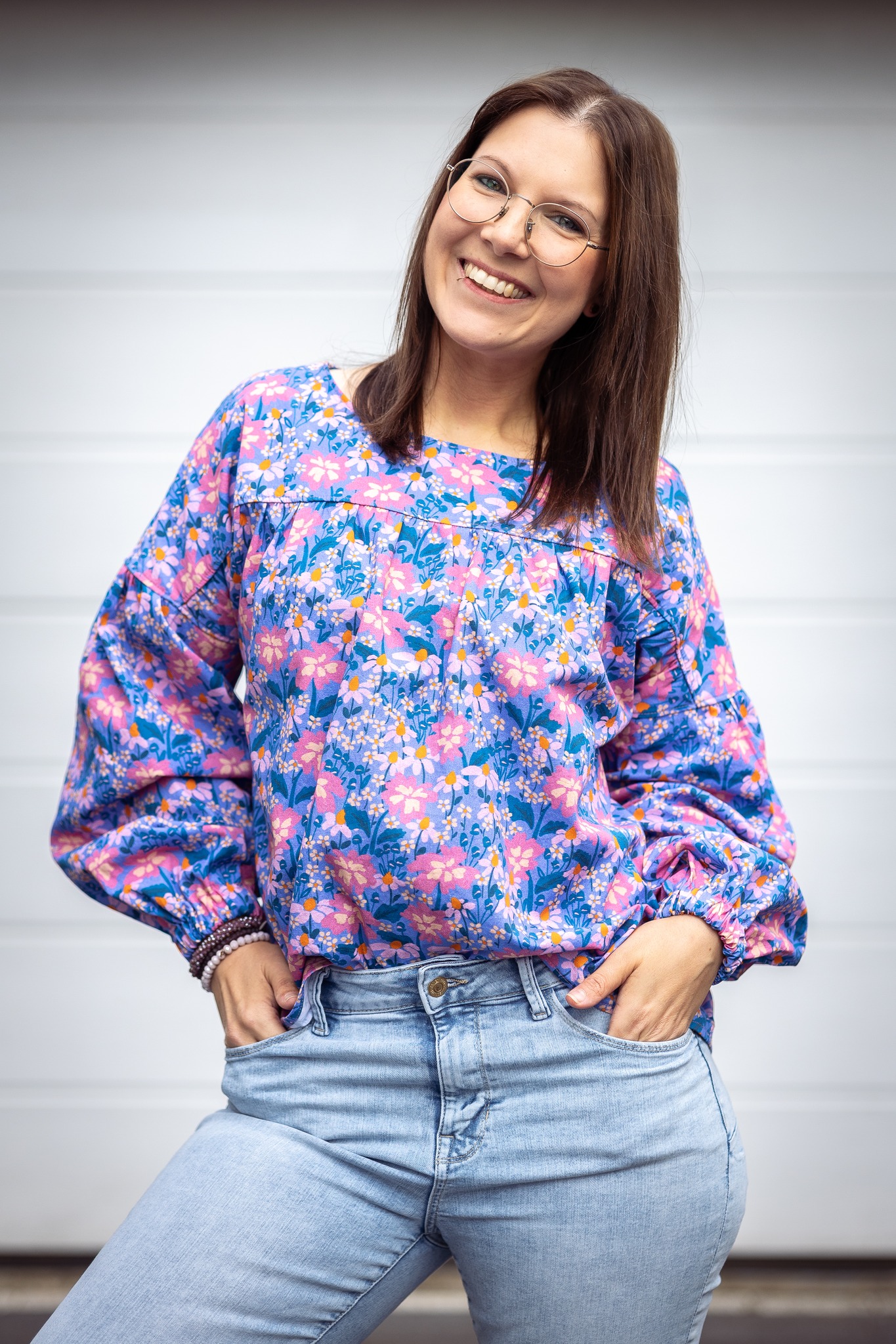 Bio Webware Stoff  -  Fülle des Lebens  - Sanktwerk, Floral & Blumen, lila, 100% Bio-Baumwolle