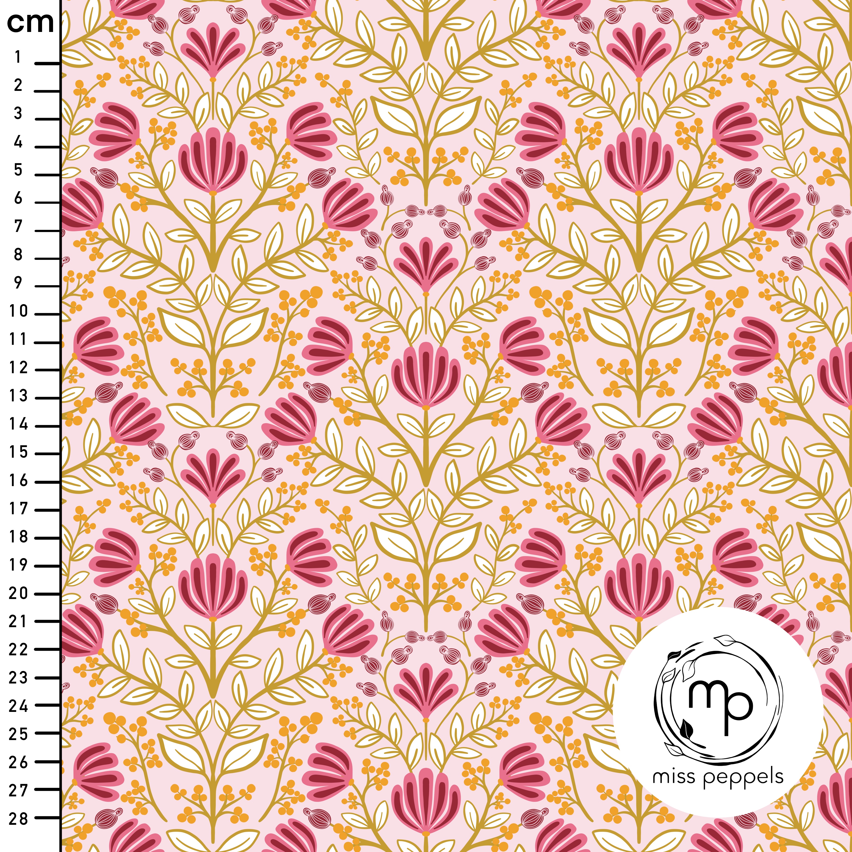 Bio Stoff  - Blumenbukett Rosa G - Deinki, bunt, Floral & Blumen
