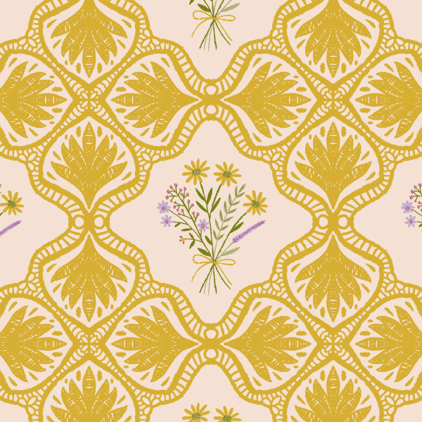 Organic fabric - Golden Thread yellow