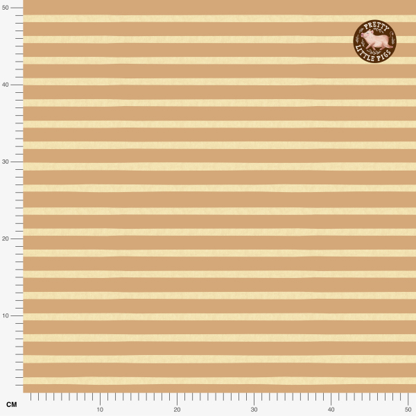 Bio Stoff  -  Sommertage in Italien Kombi Streifen caramel