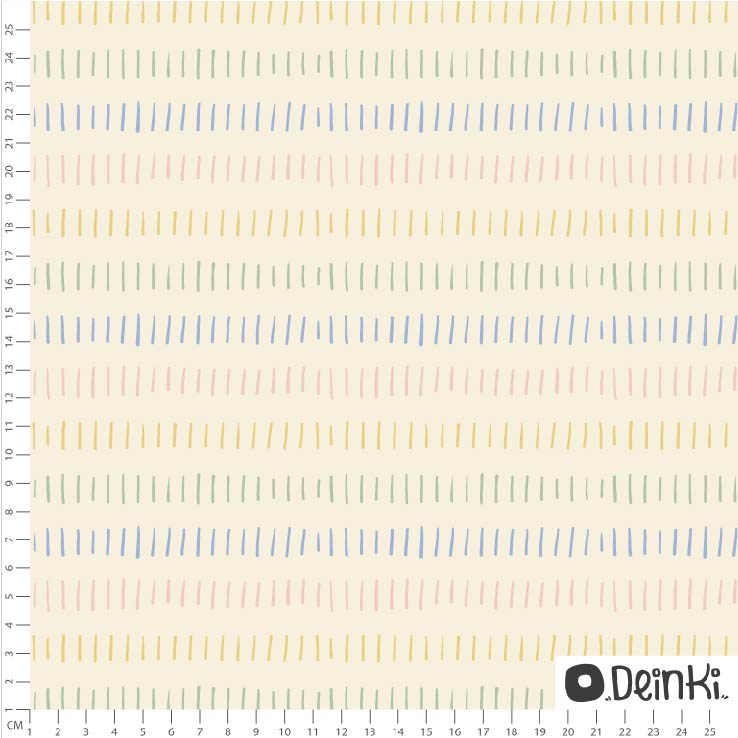 Bio Webware Stoff - Osterwiese Grässer Striche Bunt- Deinki, creme, Punkte, 100% Bio-Baumwolle Bio Webware Stoff - Osterwiese Grässer Striche Bunt- Deinki, creme, Punkte, 100% Bio-Baumwolle