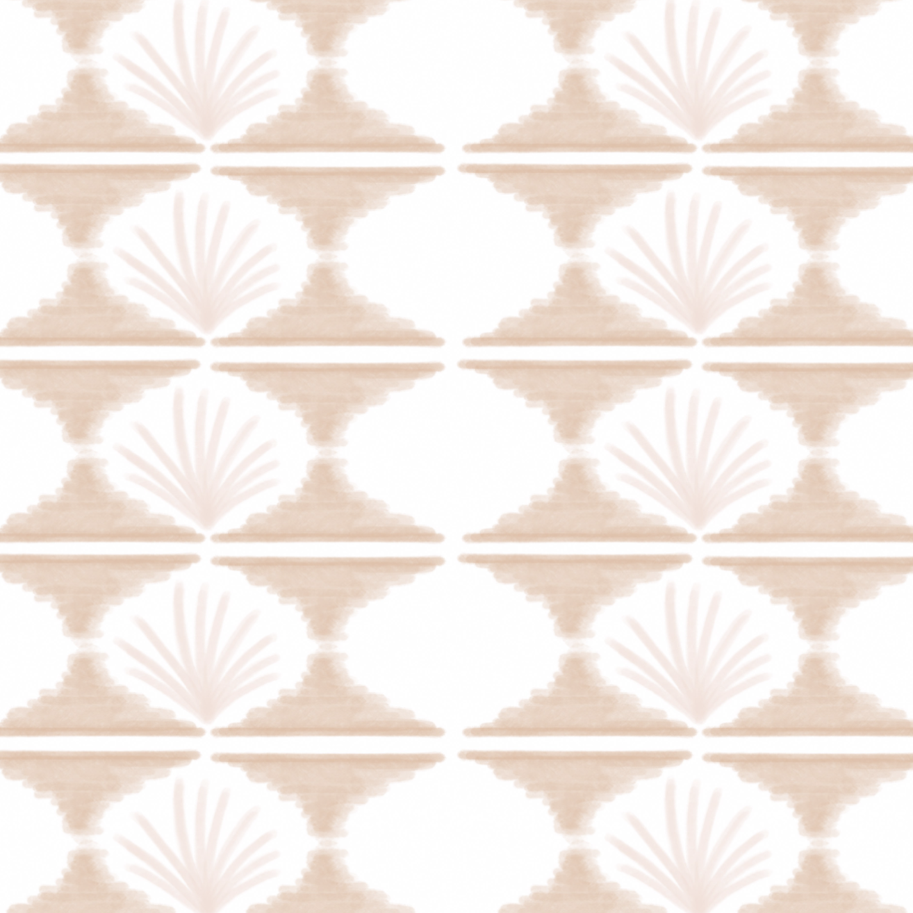 Bio Stoff  -  Hawaiian Breeze Seashell  - LilleSelection, orange, weiß, Maritim