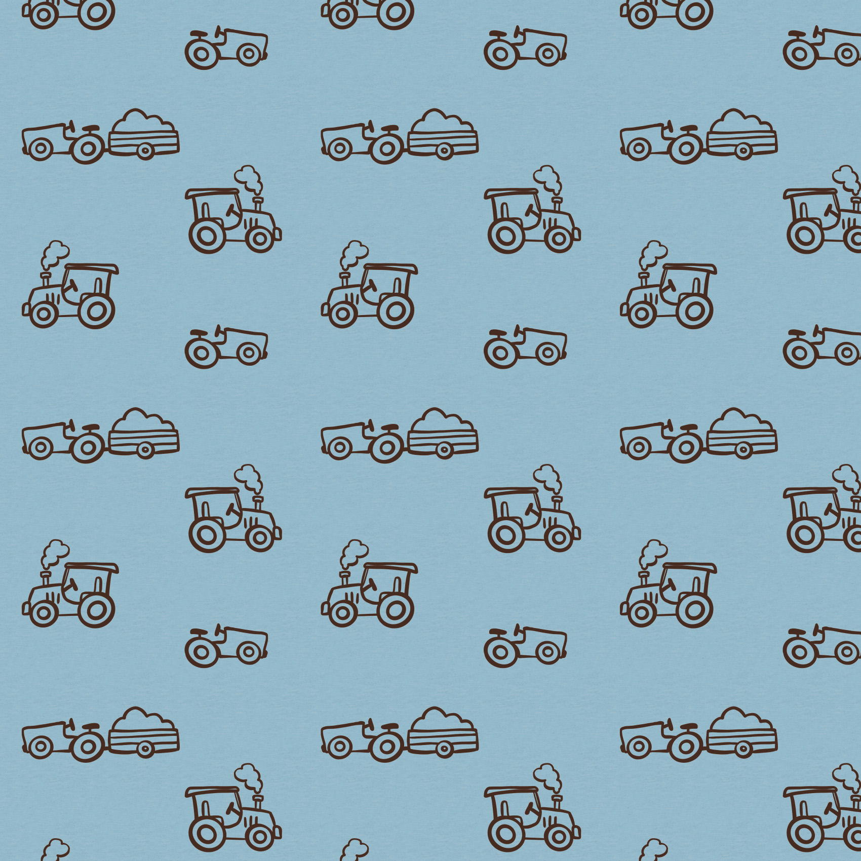 Organic fabric  -  Trecker blue