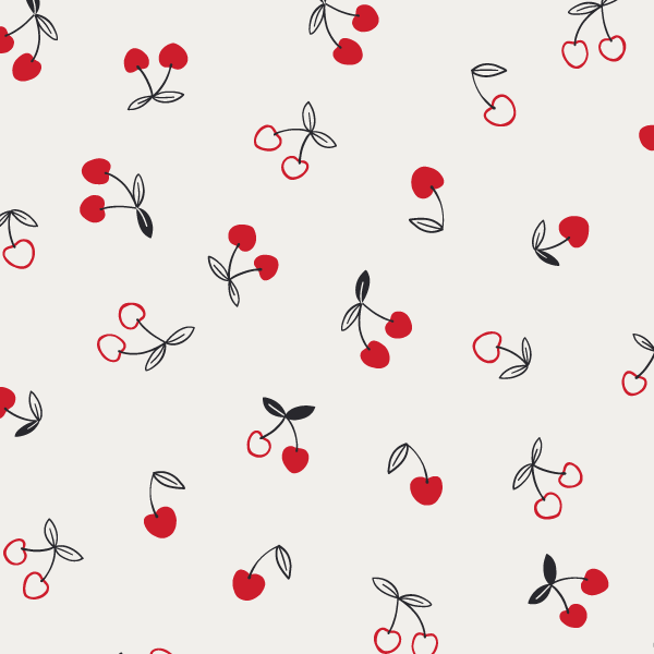 Organic fabric - Cherry Bloom Sommerkirschen