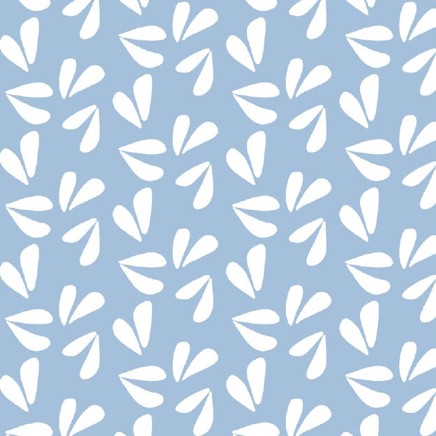 Bio Stoff  - Blätter blau - misspeppels