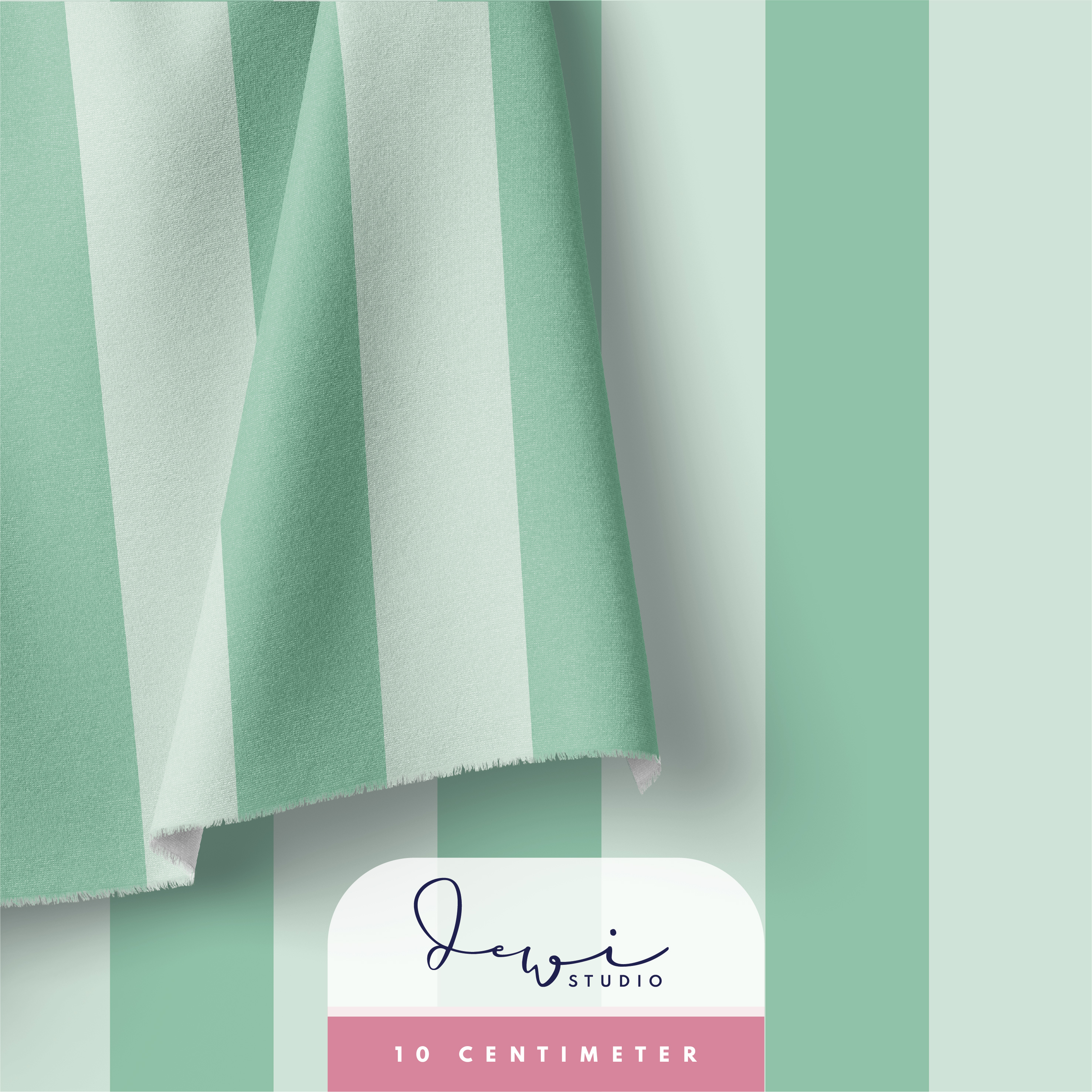 Bio Stoff - Sommerglueck Blockstreifen Gruen von Dewi Studio in mint
