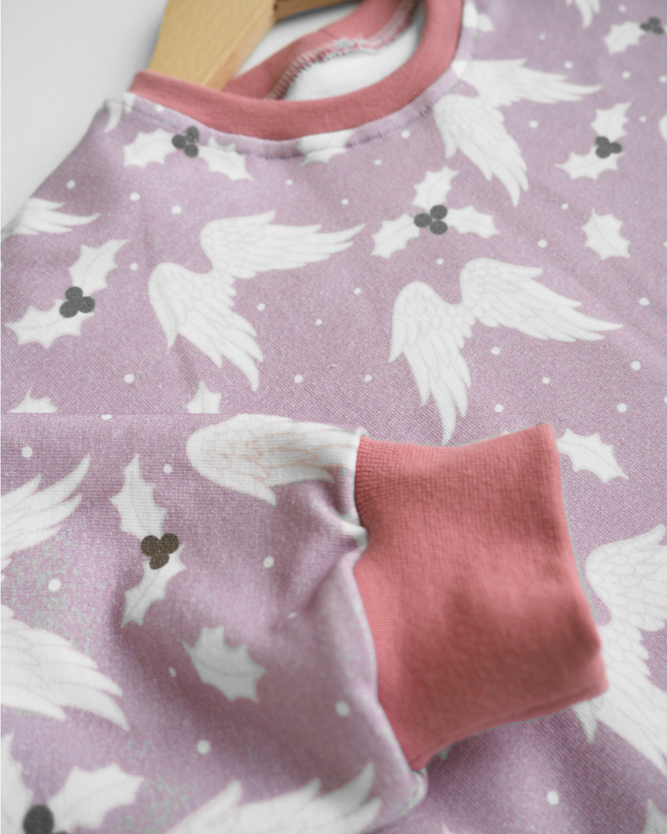 Organic Fabric - Angel Wings mauve