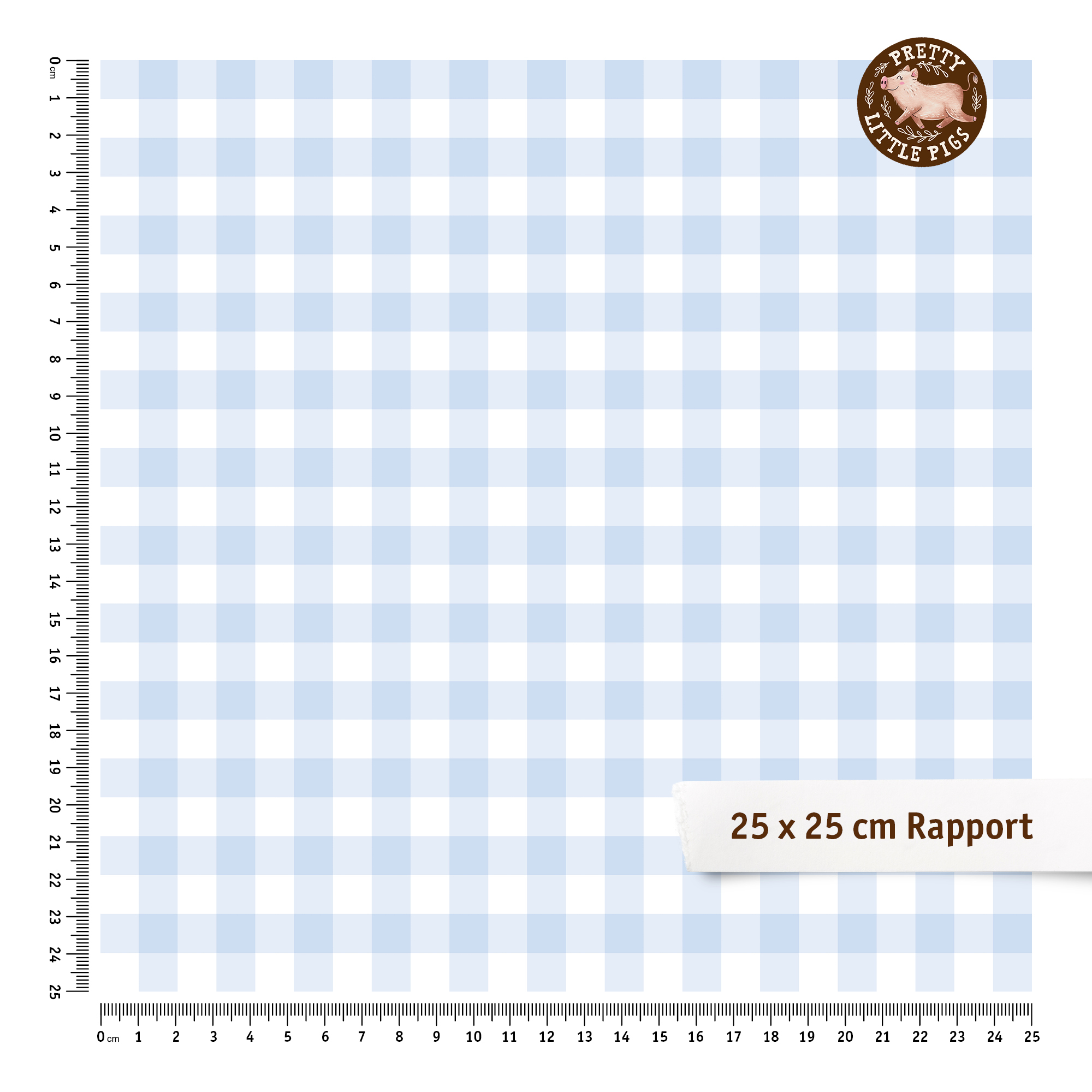 Organic Fabric  - Süße Abenteuer Vichykaros light blue