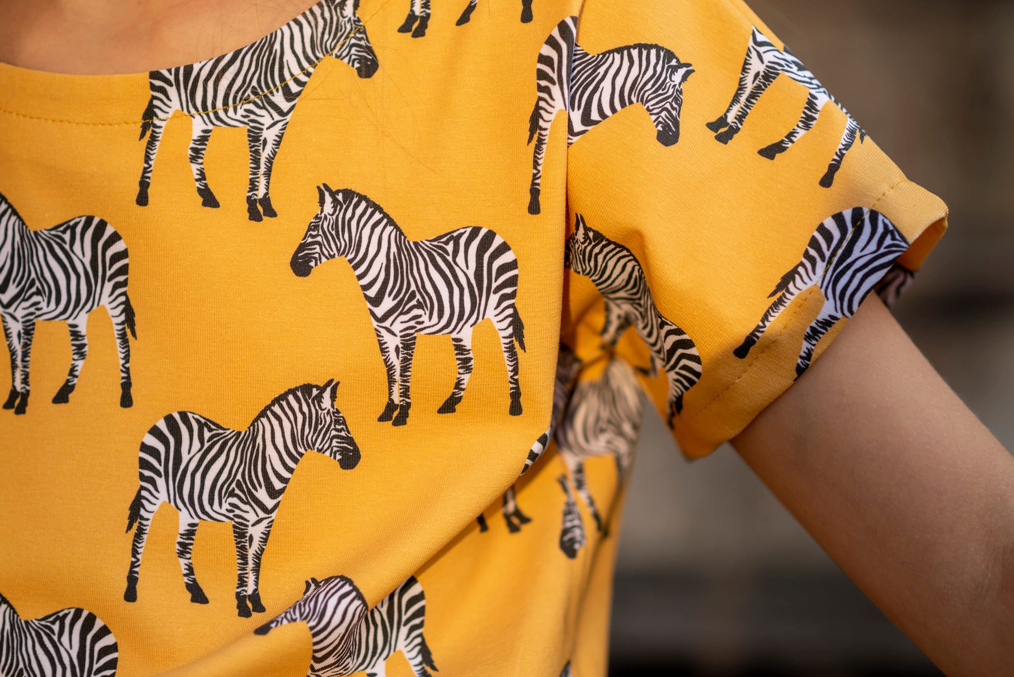 Organic fabric  -  Streifentier sun