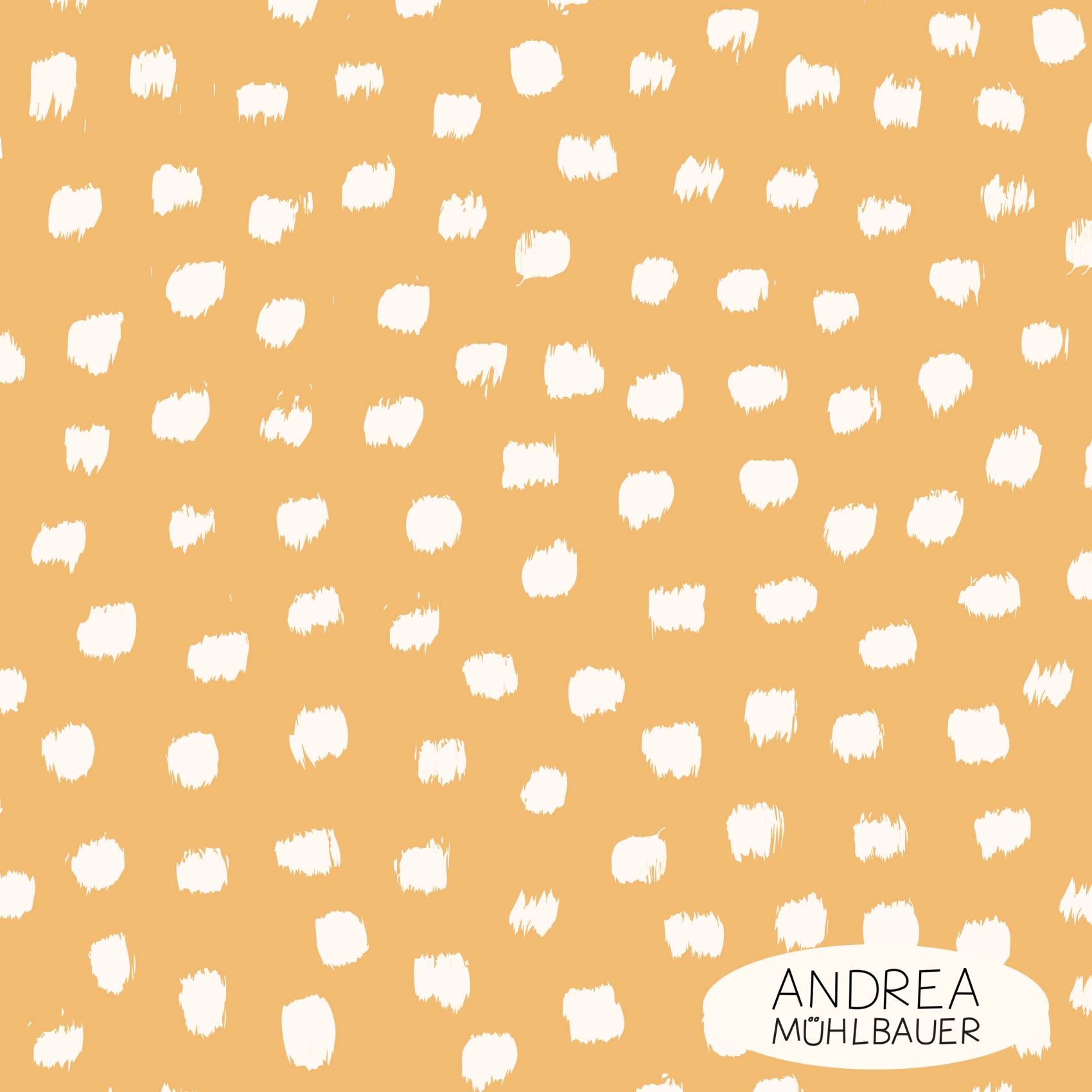 Bio Stoff - Schneetupfen orange