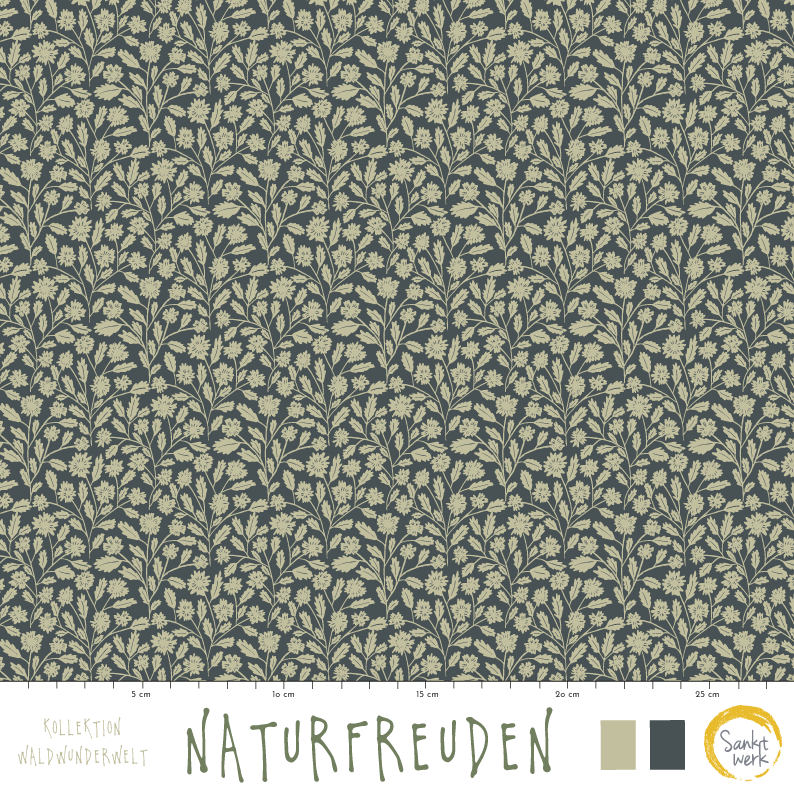 Bio Fabric - Nature Joy by Sanktwerk in grey