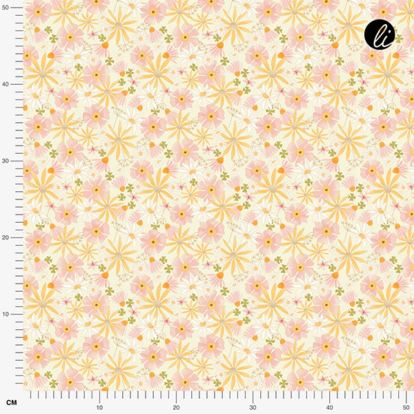 Organic fabric - Bunte Sommerblumen 