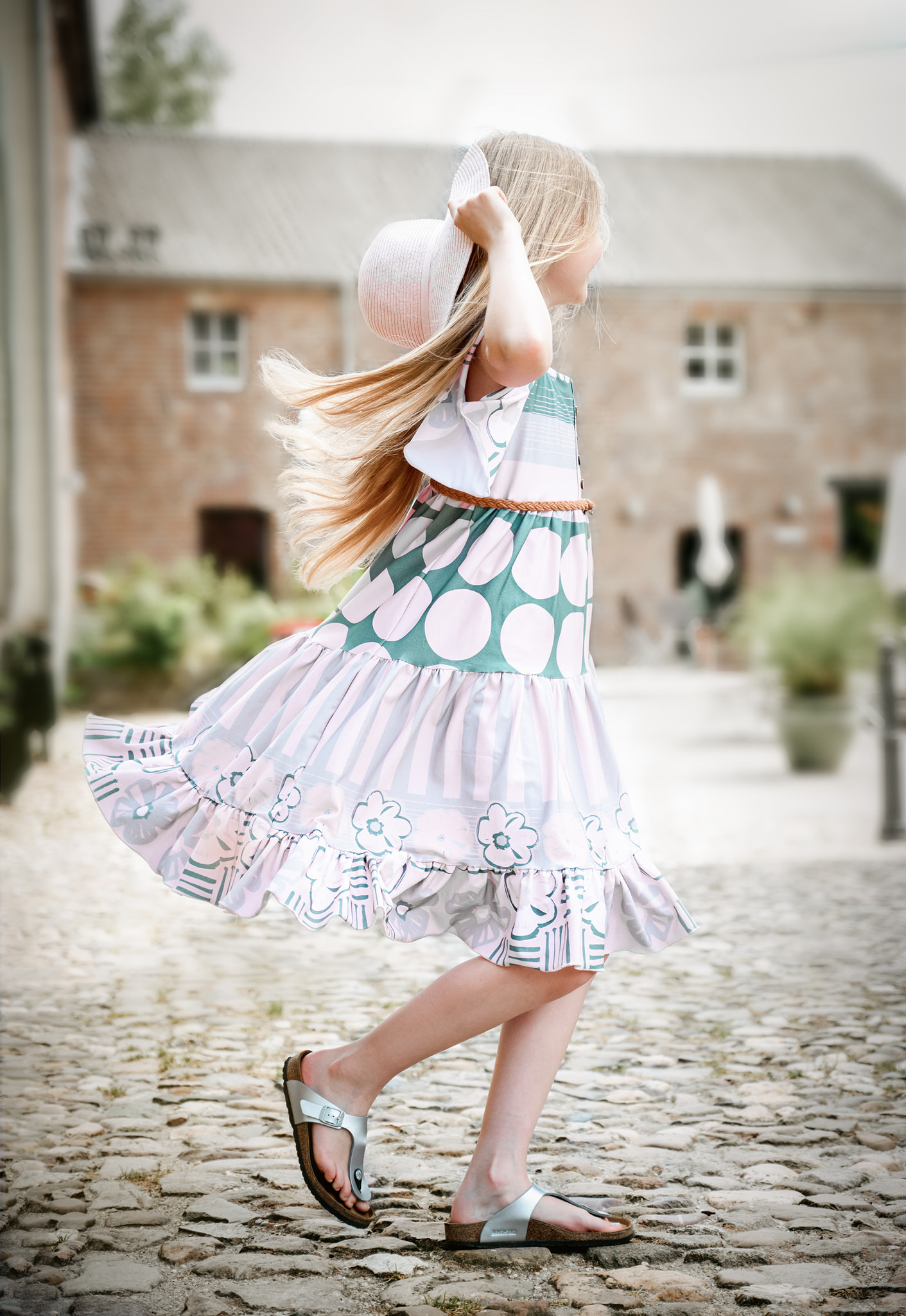 Scuba Stoff  -  Musterglück rosa