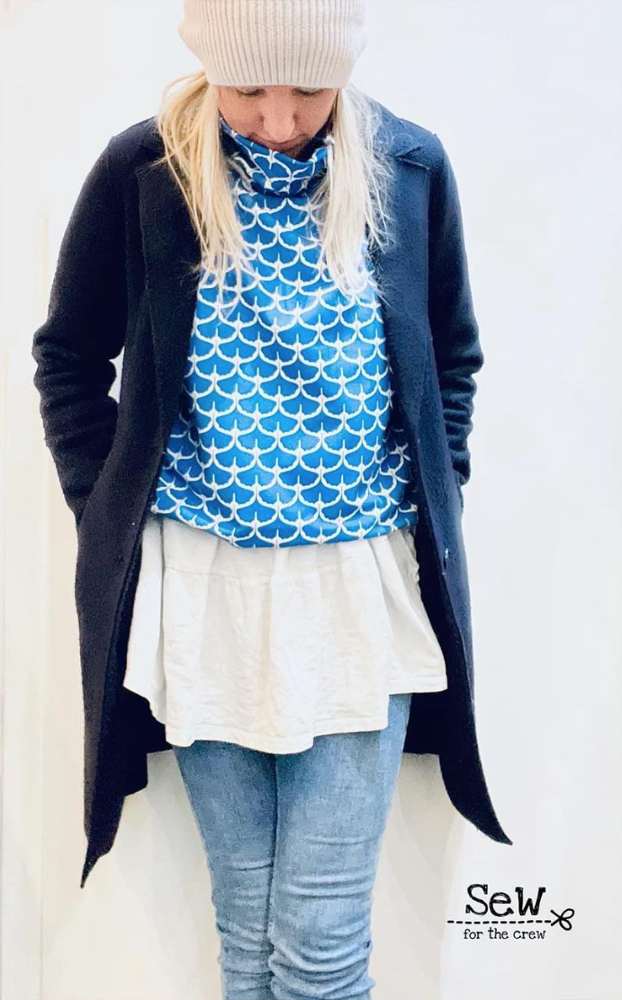 Scuba Stoff  -  Ginko mittelhellblau