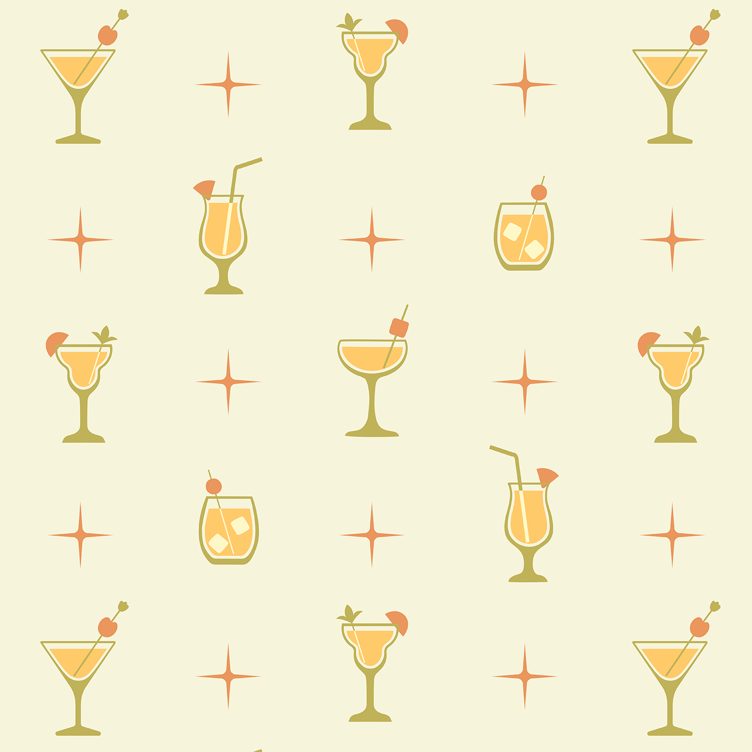 Bio Stoff  - Mocktails Sommerdrinks hellgelb