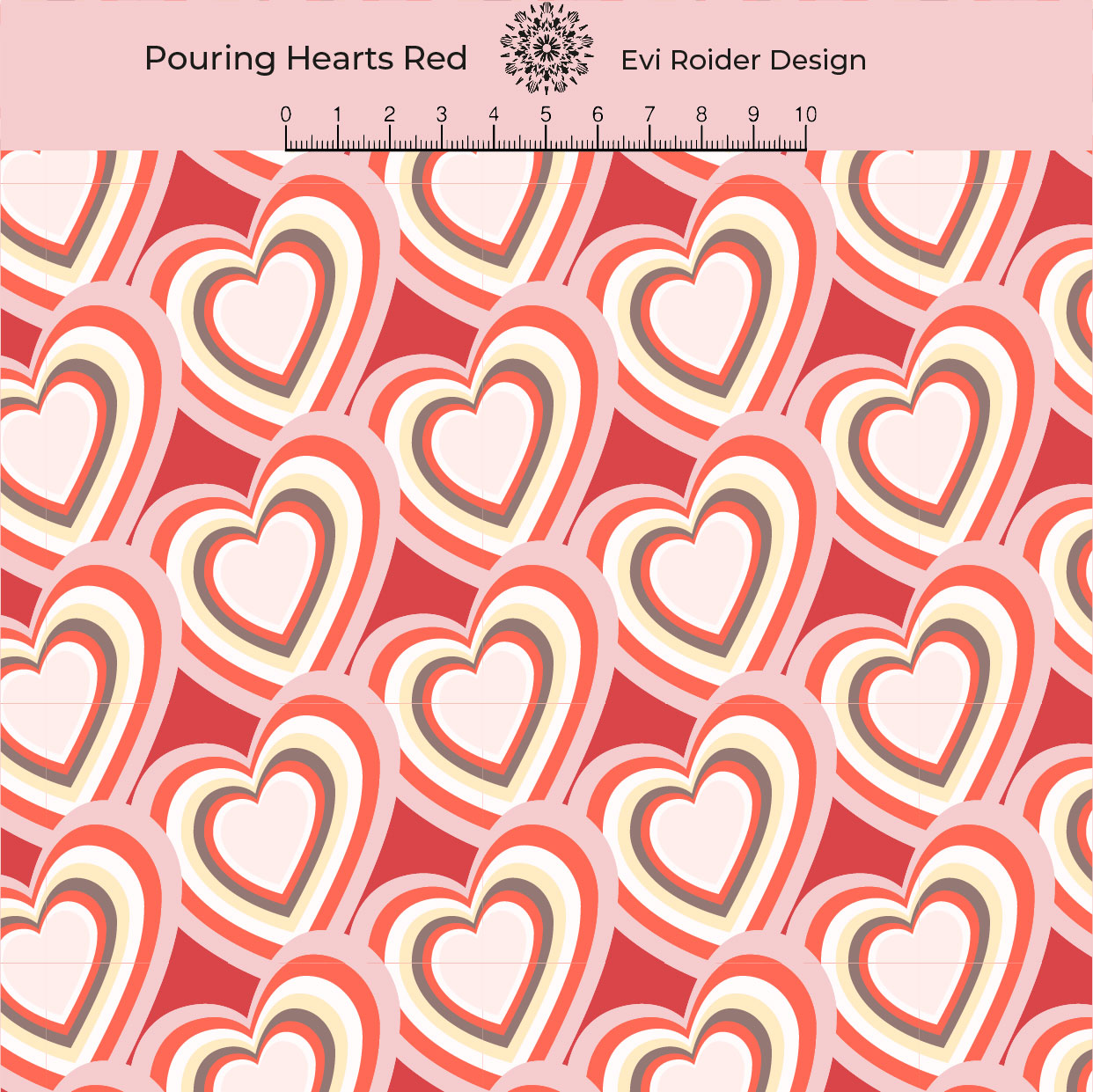 Bio Canvas Stoff - Pouring Hearts Red - EviRoiderDesign, Herzen, rot, 100% Bio-Baumwolle Bio Canvas Stoff - Pouring Hearts Red - EviRoiderDesign, Herzen, rot, 100% Bio-Baumwolle