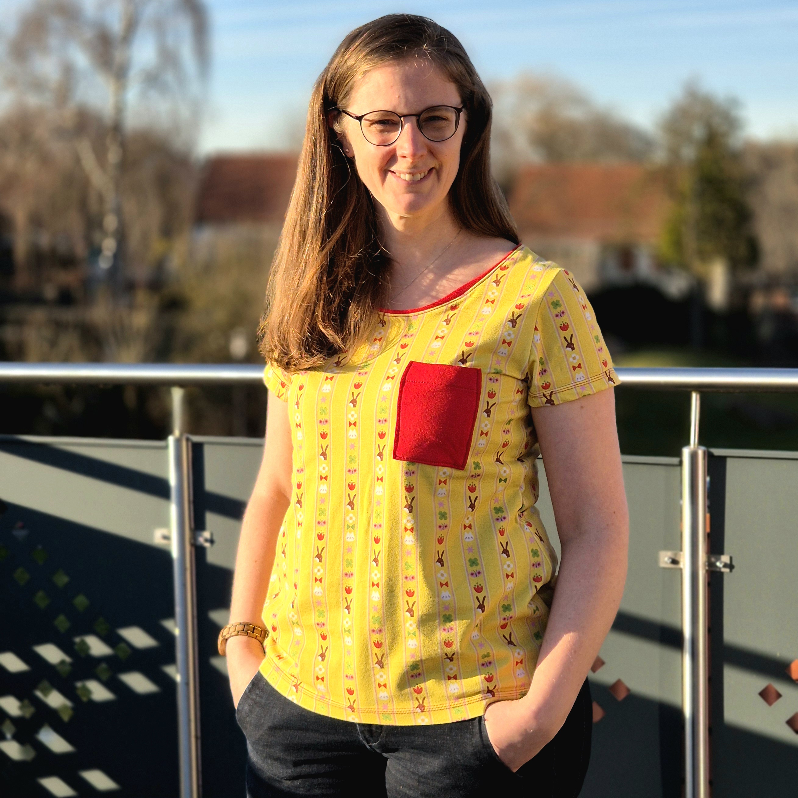 Bio Stoff  - Bunny Ribbon gelb