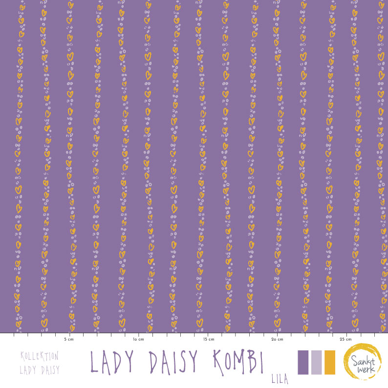 Bio Stoff - Lady Daisy Kombi Lila von Sanktwerk in lila