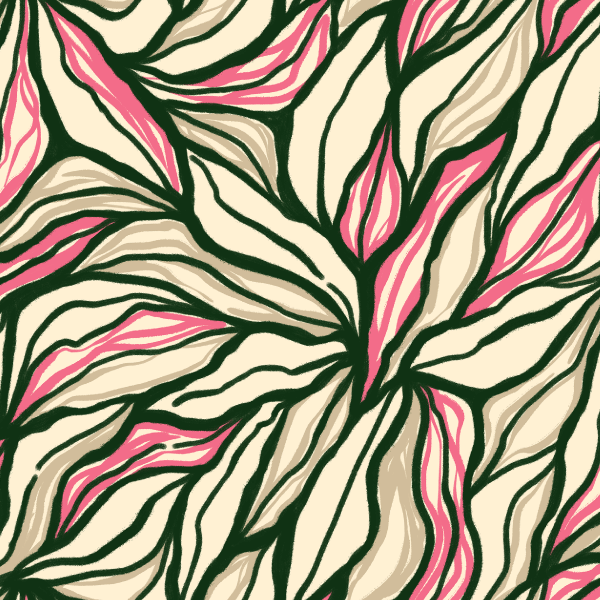 Bio Stoff -  Botanical Foliage Sketch beige