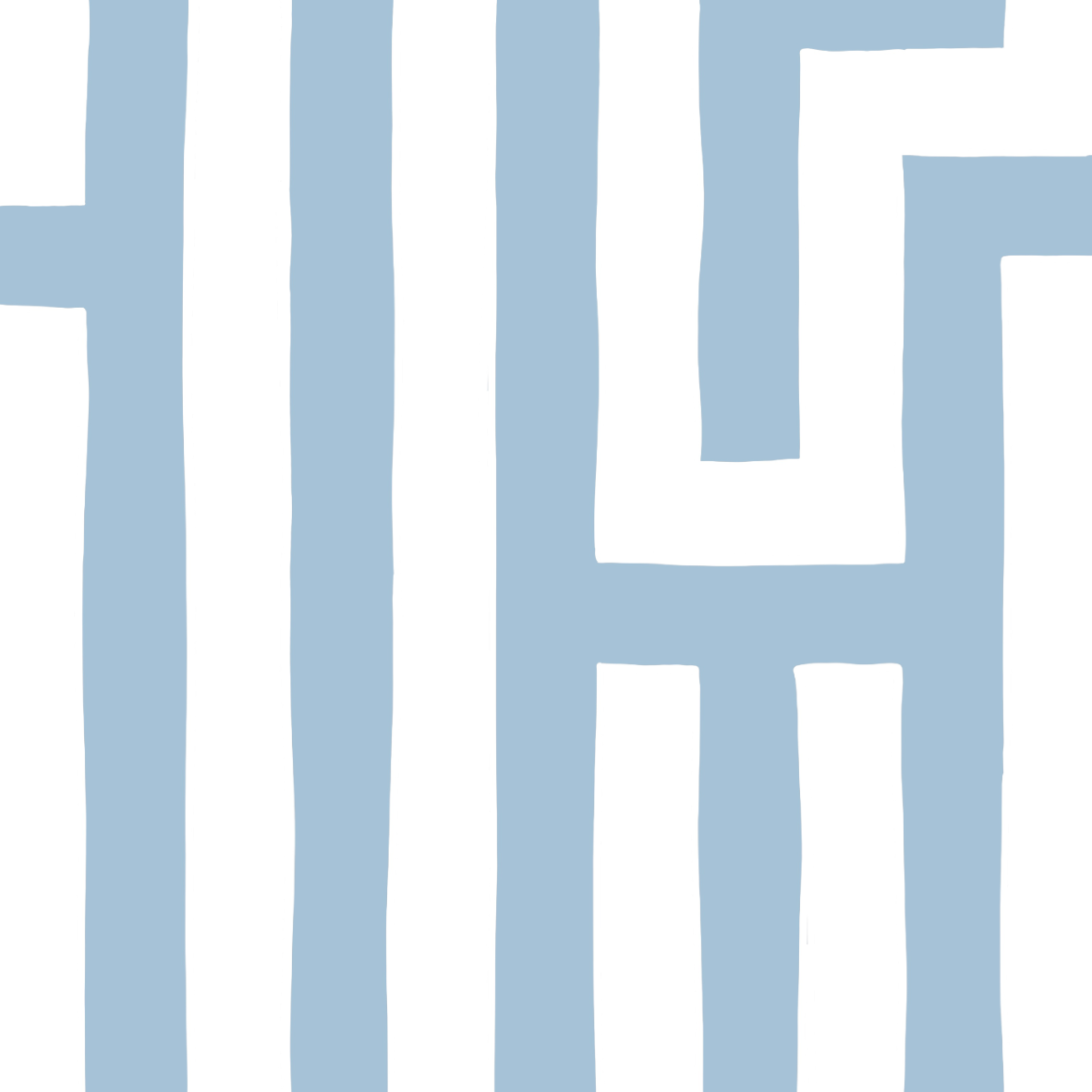 Bio Stoff - Gleichklang Vertikalstreifen blau