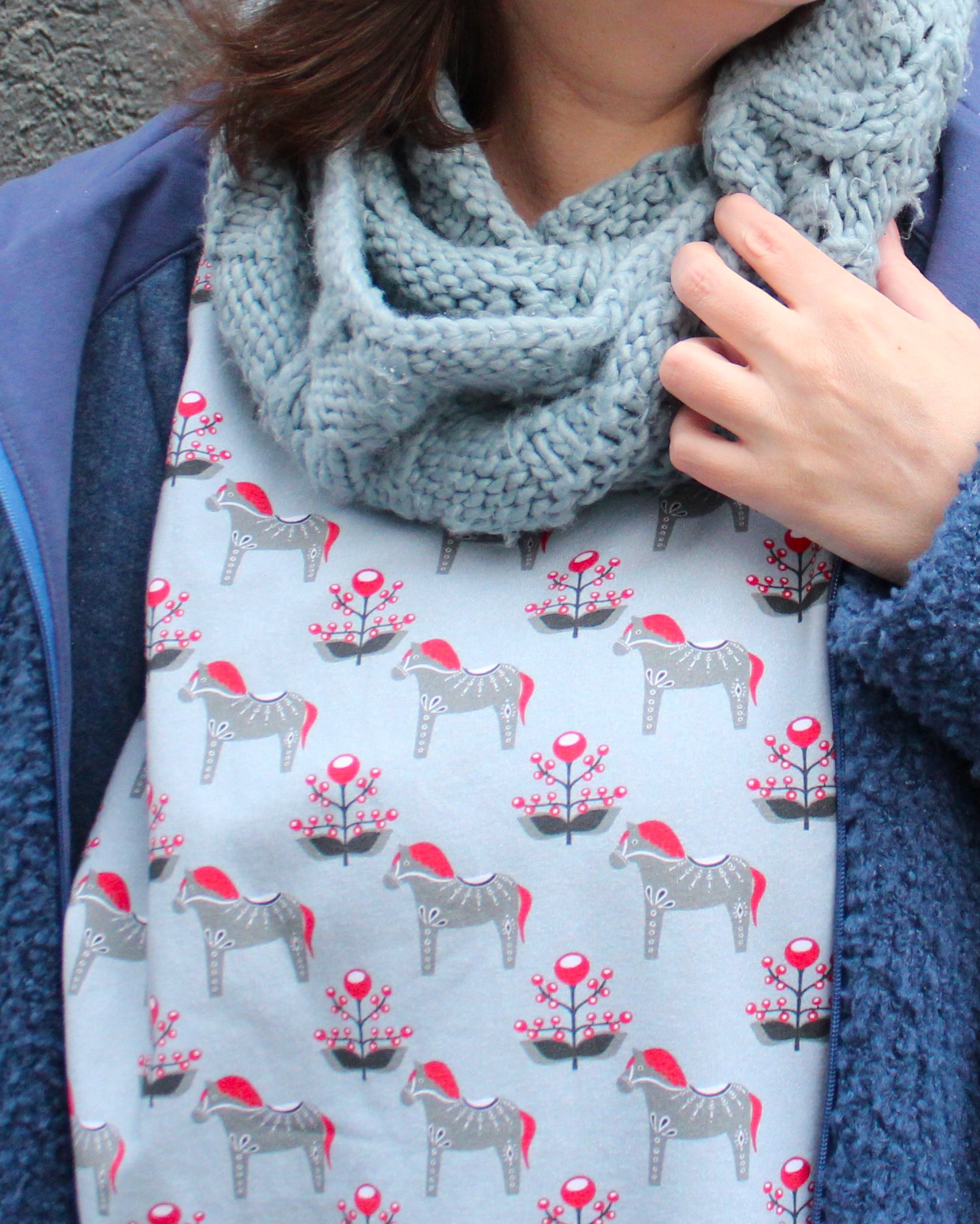 Bio Fabric - Dala gray & red