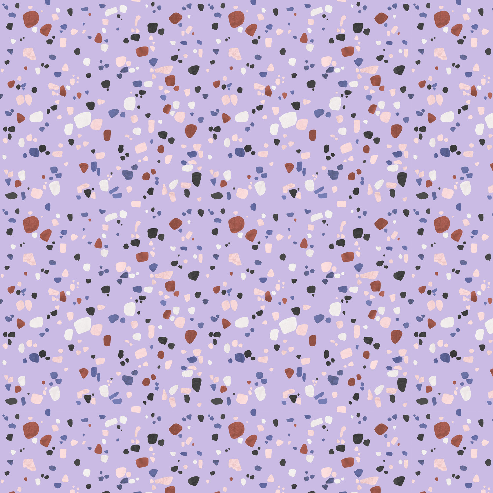 Bio Webware Stoff - Terrazzo Style lilac - Enemenemeins, rosa, blau, bordeaux, rot, Punkte, Abstrakt, lila, 100% Bio-Baumwolle Bio Webware Stoff - Terrazzo Style lilac - Enemenemeins, rosa, blau, bordeaux, rot, Punkte, Abstrakt, lila, 100% Bio-Baumwolle
