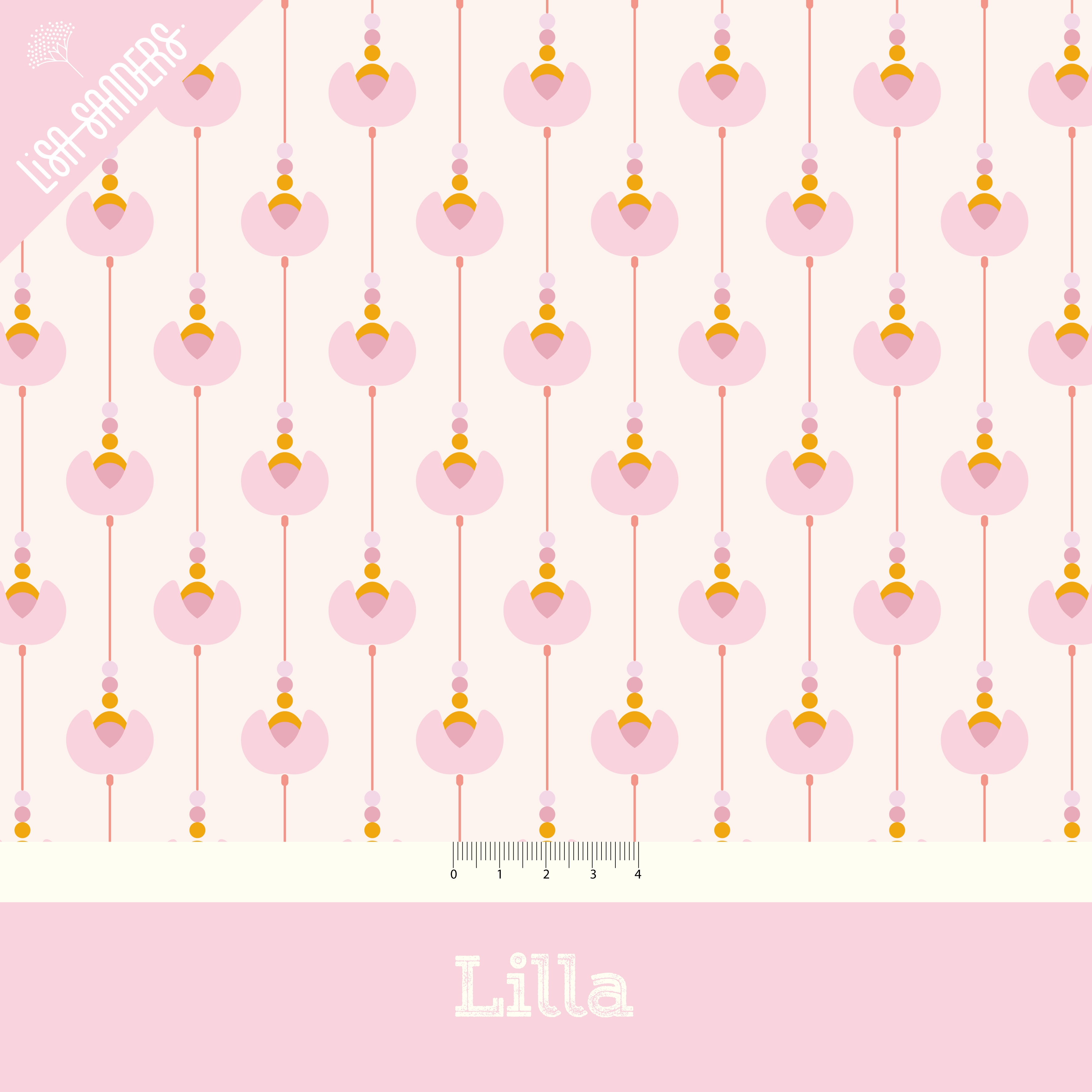 Bio Stoff  - Lilla - LisaSanders, rosa, Floral & Blumen