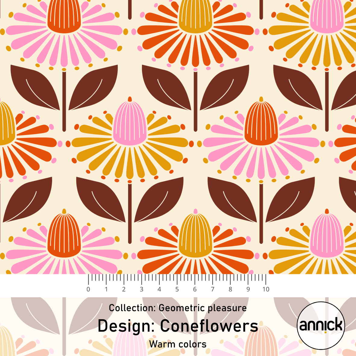 Coneflowers Warm Colors 