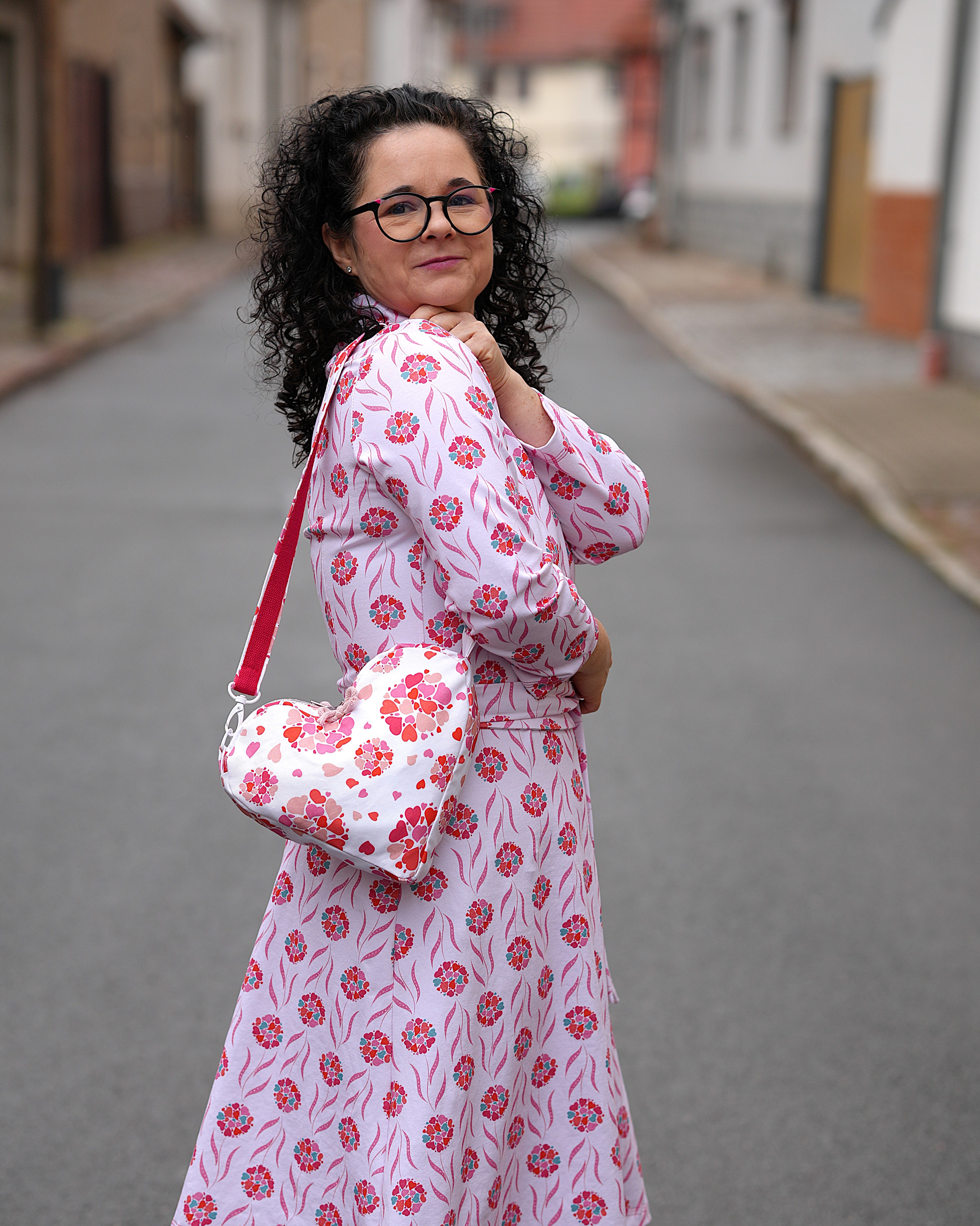 Bio Stoff - Herz Kugel grün